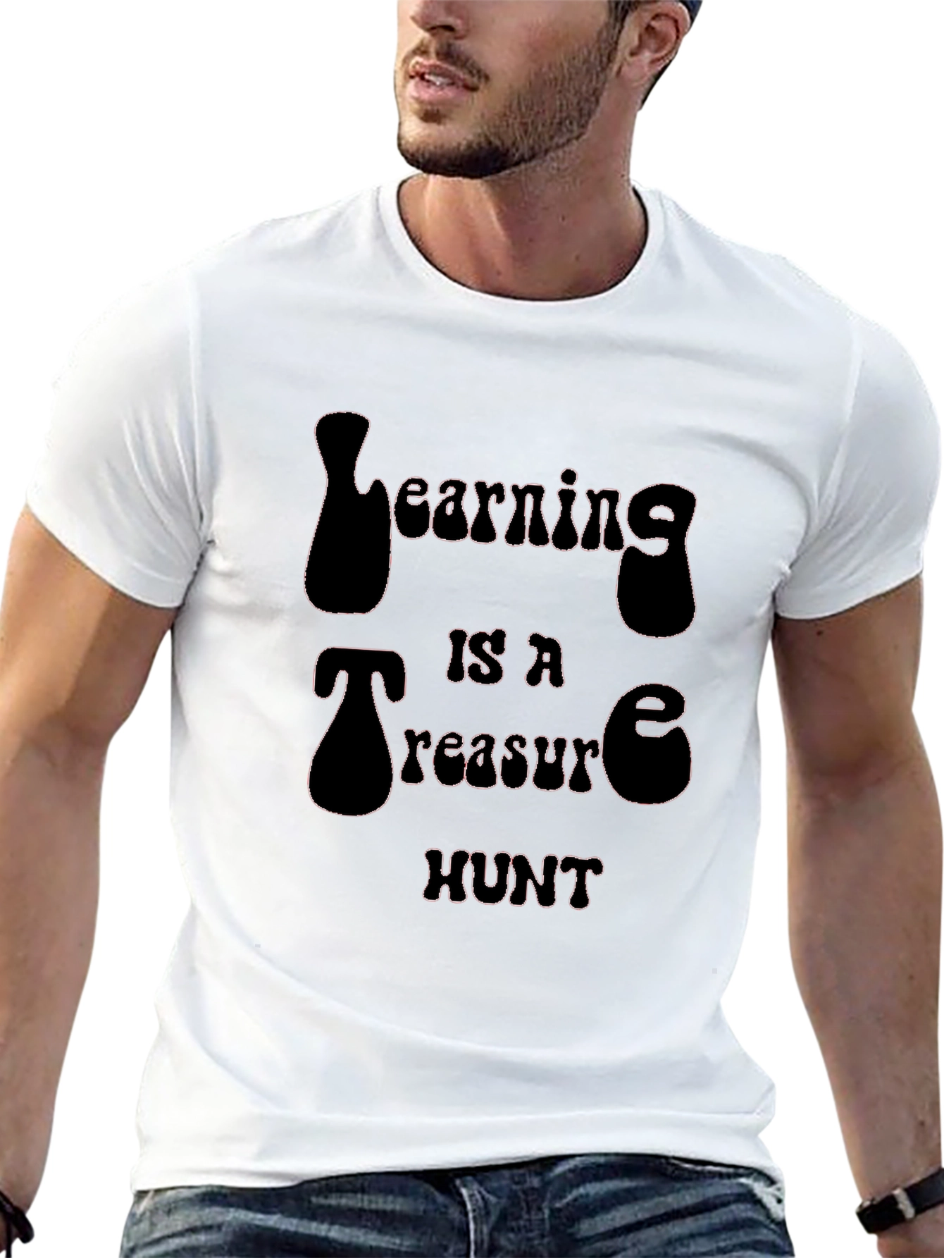 Learning is a Treasure Hunt Black T-Shirt