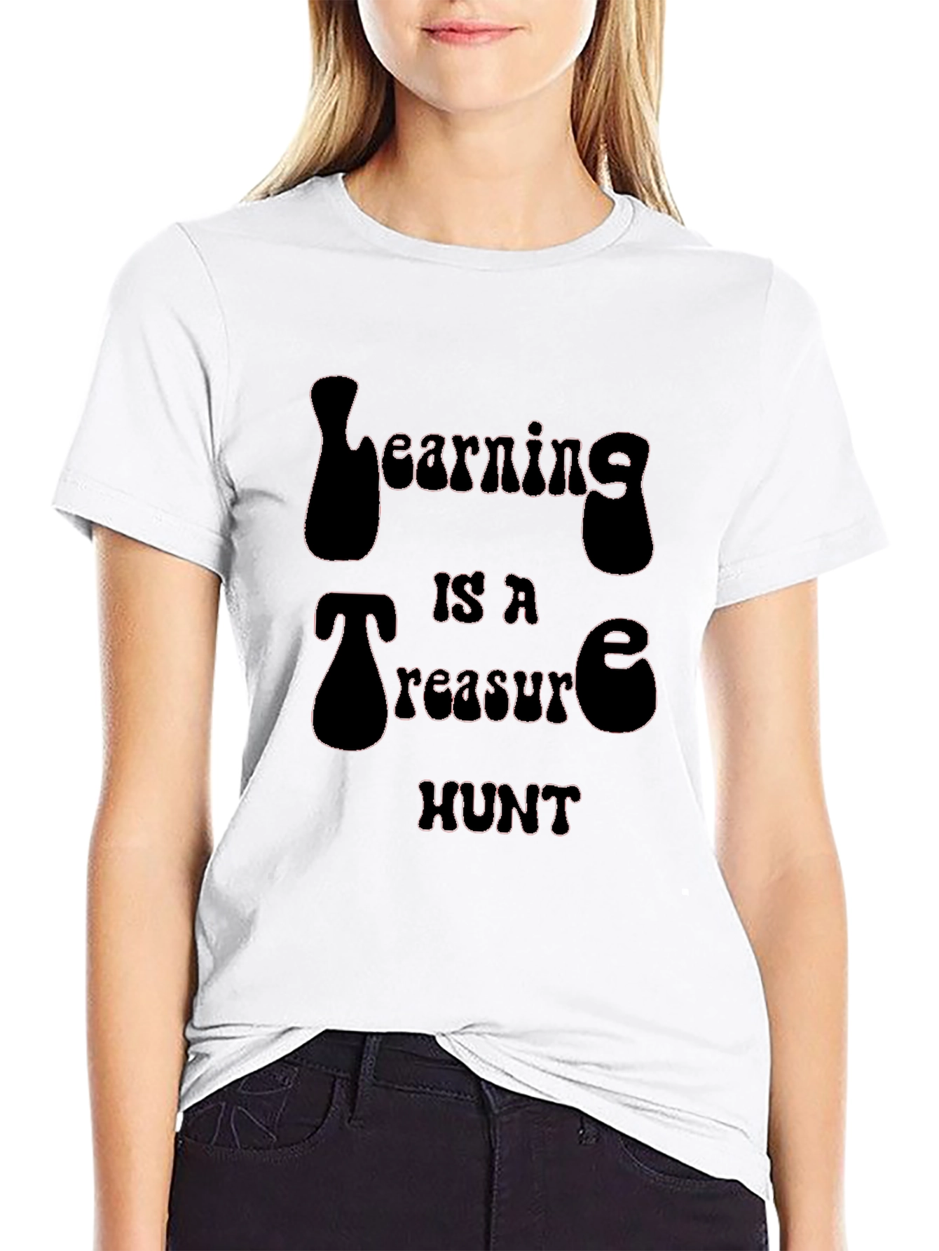 Learning is a Treasure Hunt Black T-Shirt