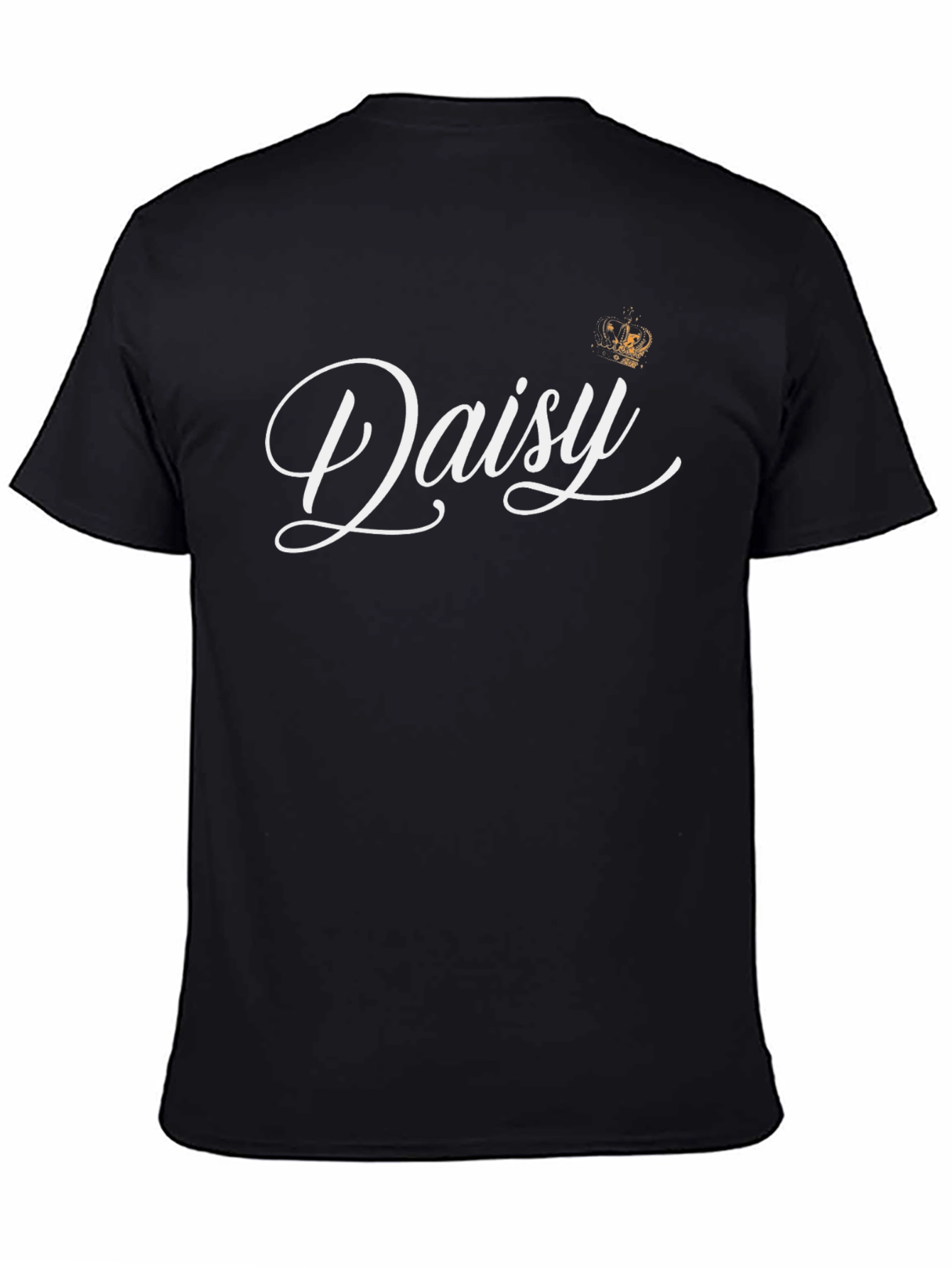 Daisy Script Graphic Tee - Unisex Black T-Shirt