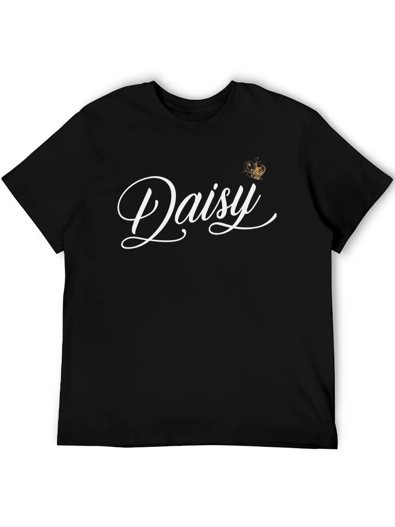 Daisy Script Graphic Tee - Unisex Black T-Shirt