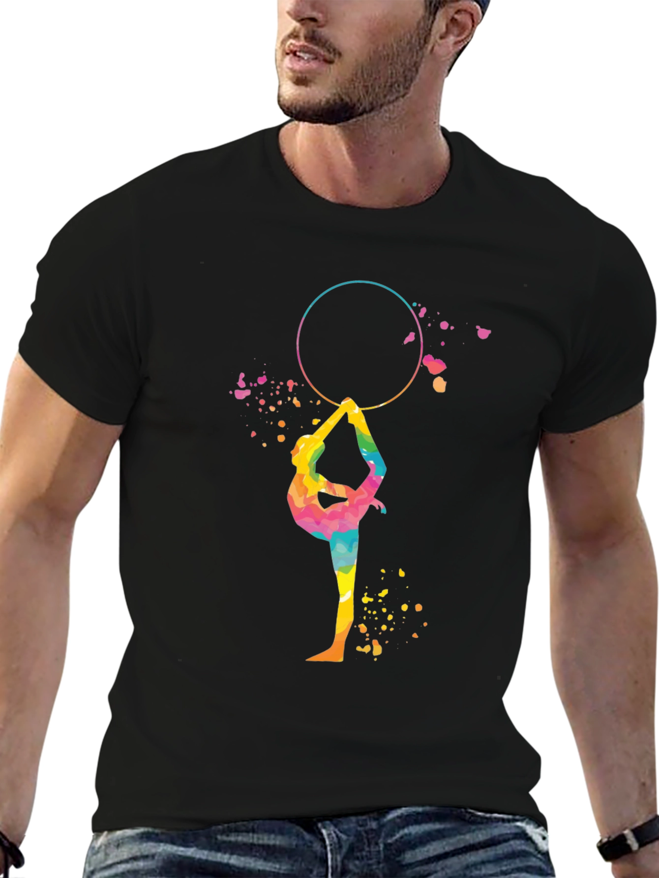 Gymnast Rainbow T-Shirt - Athletic Design