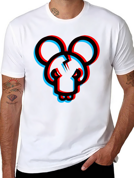 Graphic Print Black Crew Neck T-Shirt