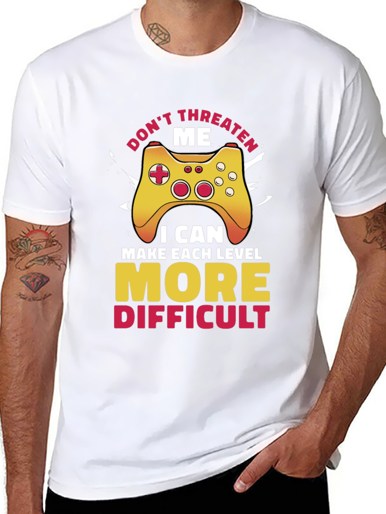 Gamer T-Shirt - Dont Threaten Me Funny Design