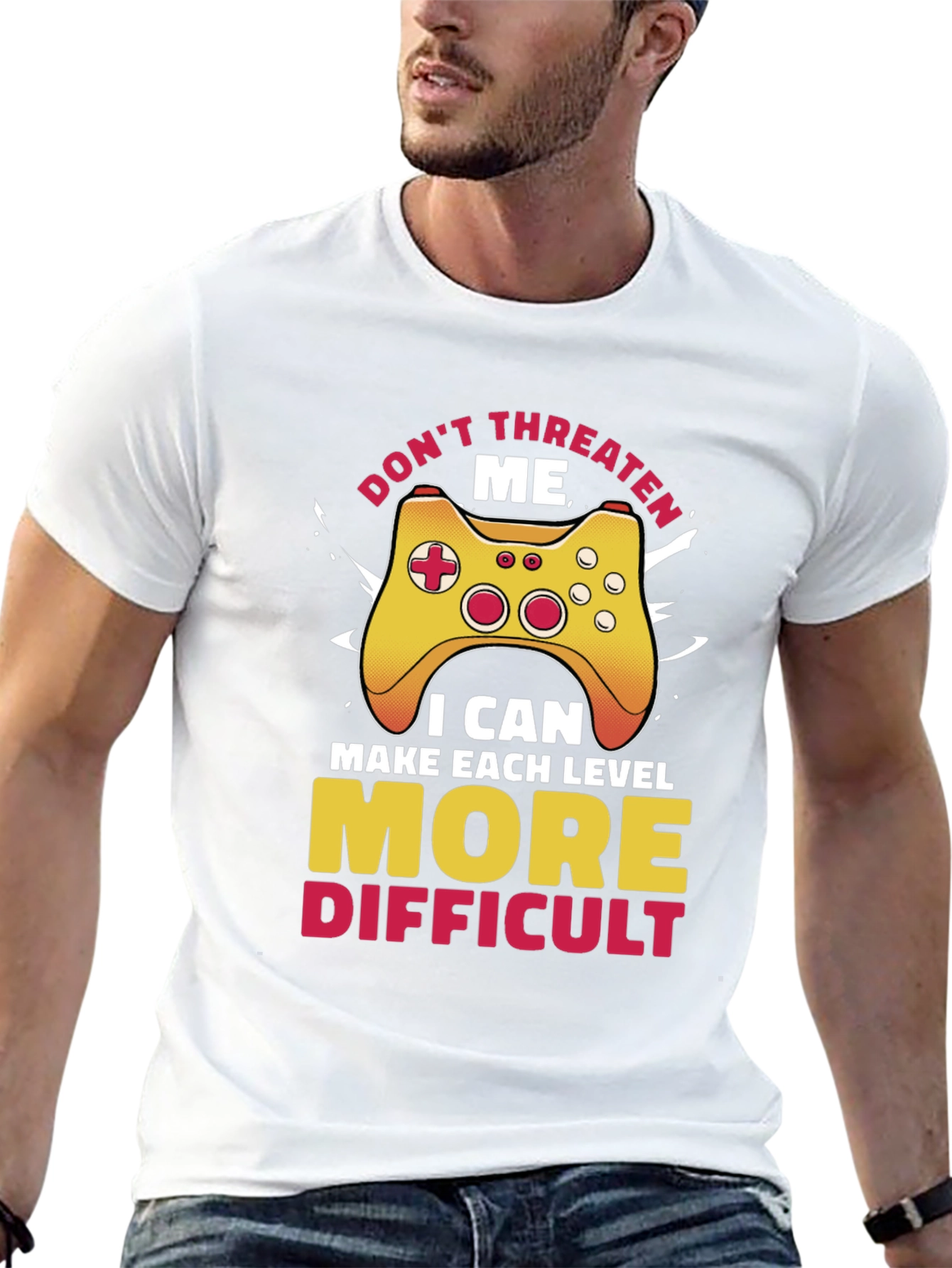 Gamer T-Shirt - Dont Threaten Me Funny Design