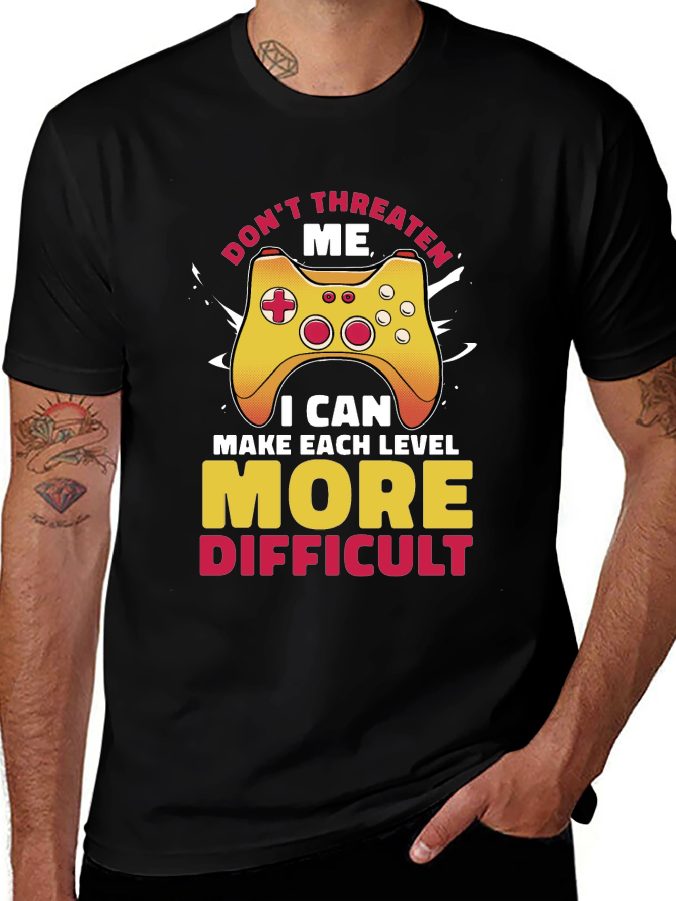 Gamer T-Shirt - Dont Threaten Me Funny Design