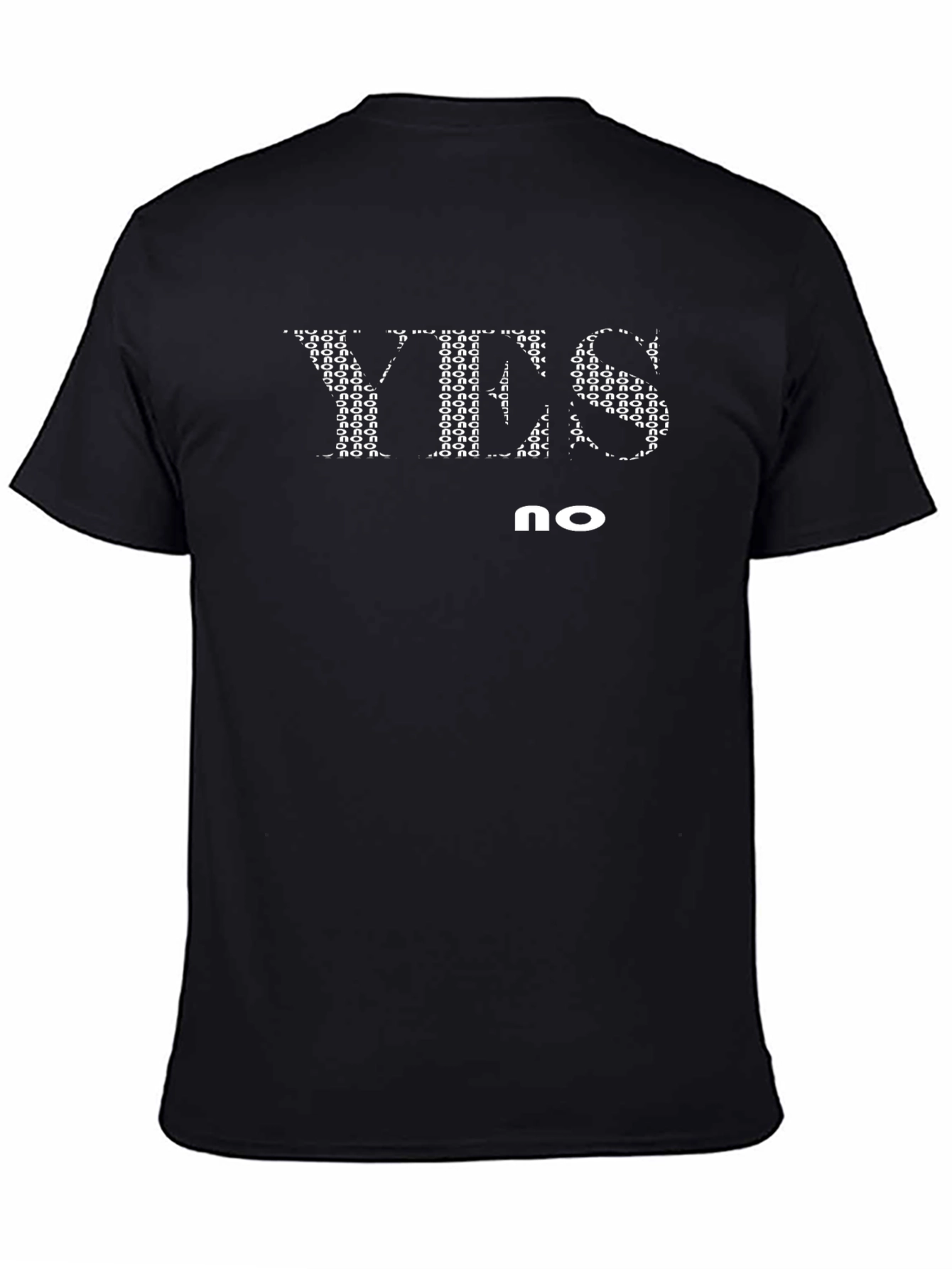 Yes No Graphic Tee - Contrast Humor T-Shirt