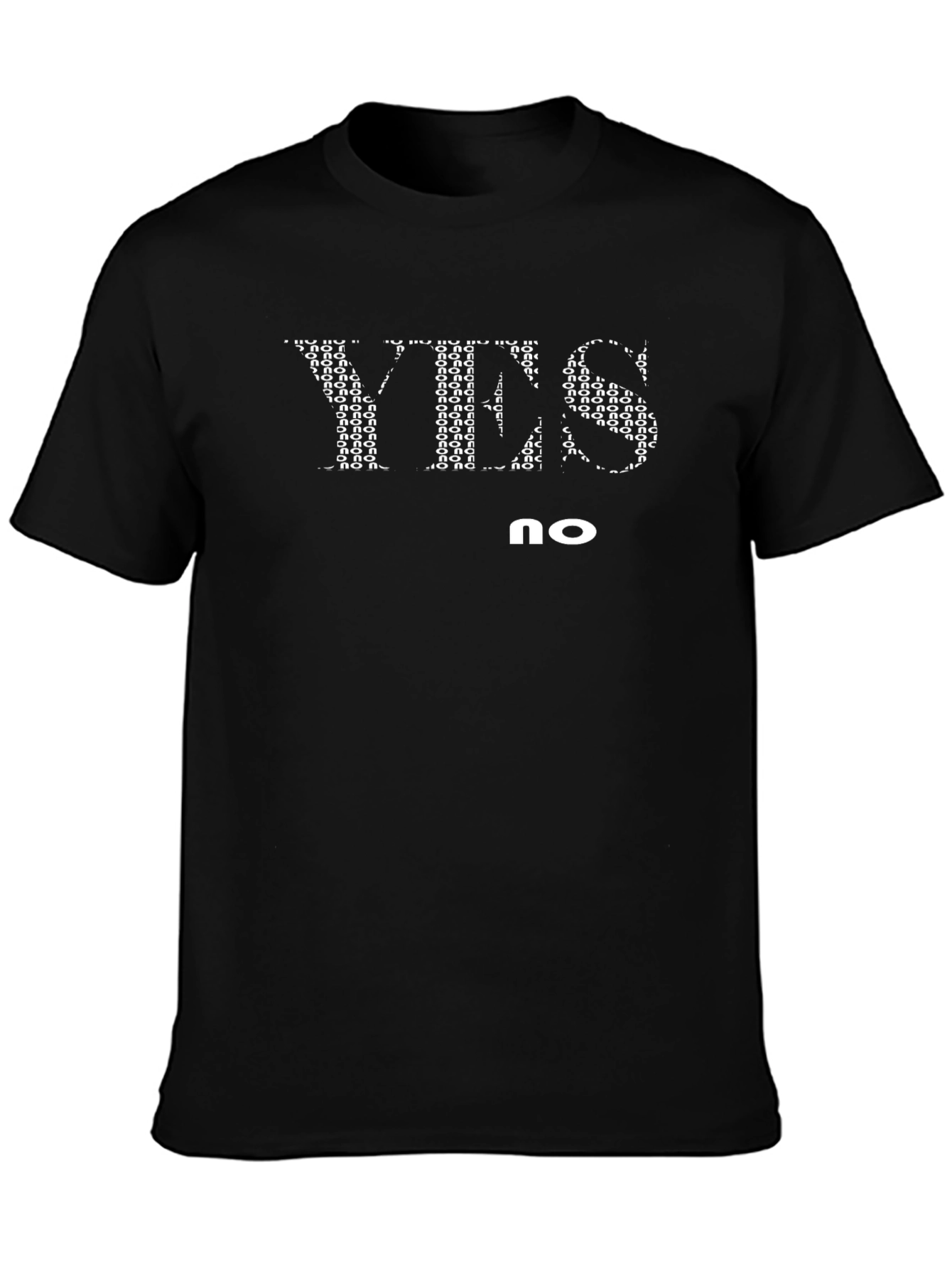 Yes No Graphic Tee - Contrast Humor T-Shirt