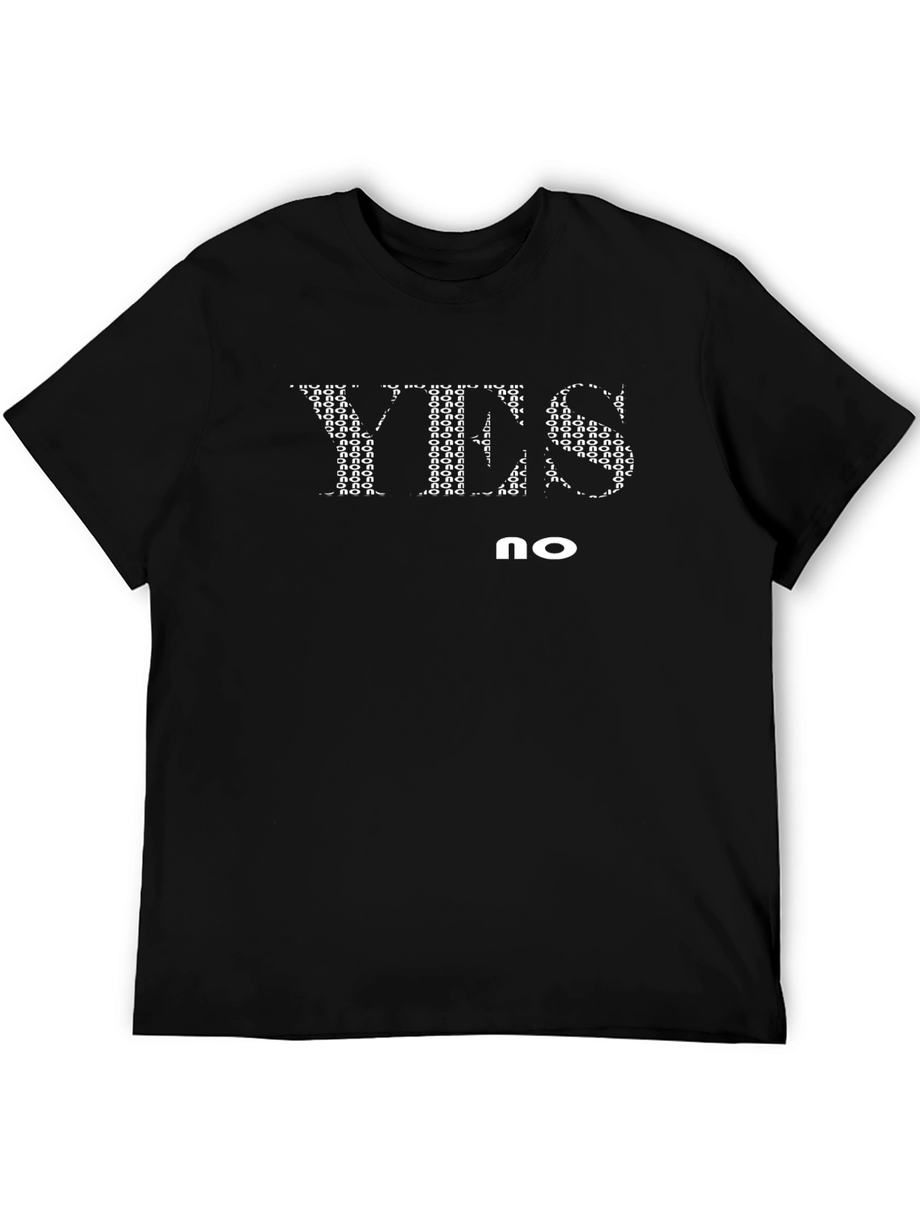 Yes No Graphic Tee - Contrast Humor T-Shirt