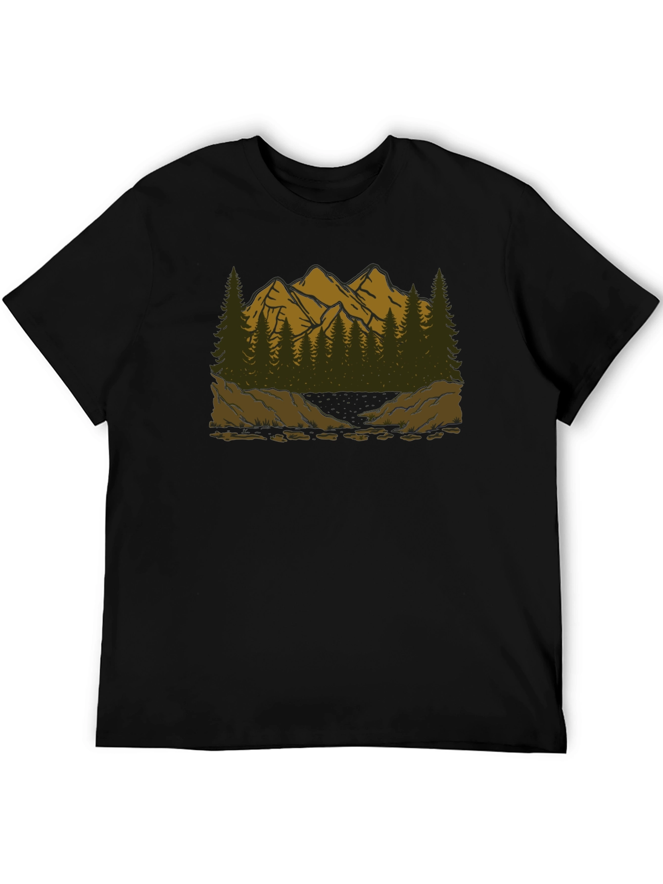 Mountain Scene Graphic Tee - Nature Adventure Shirt