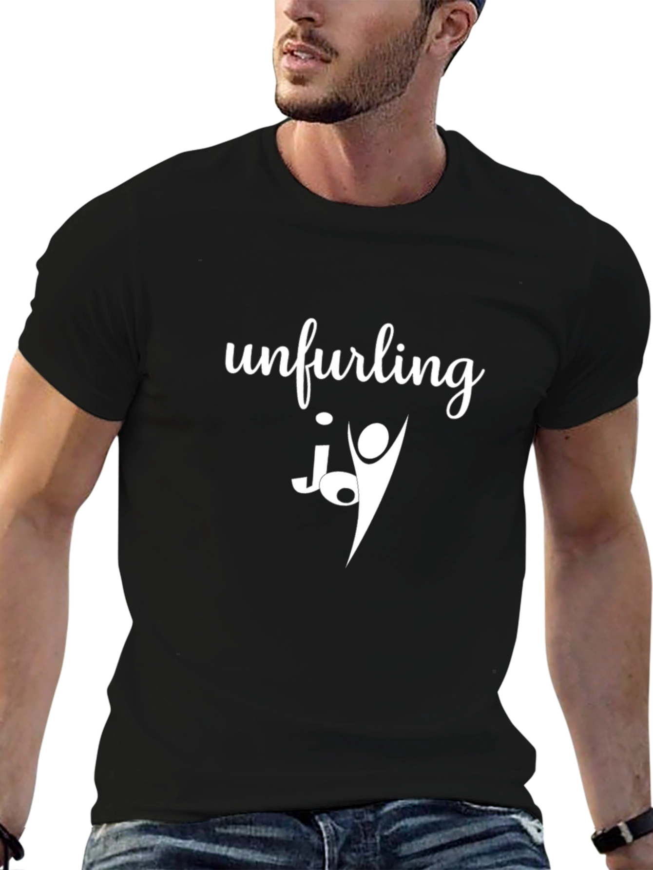 Unfurling Joy Graphic Tee - Modern Style
