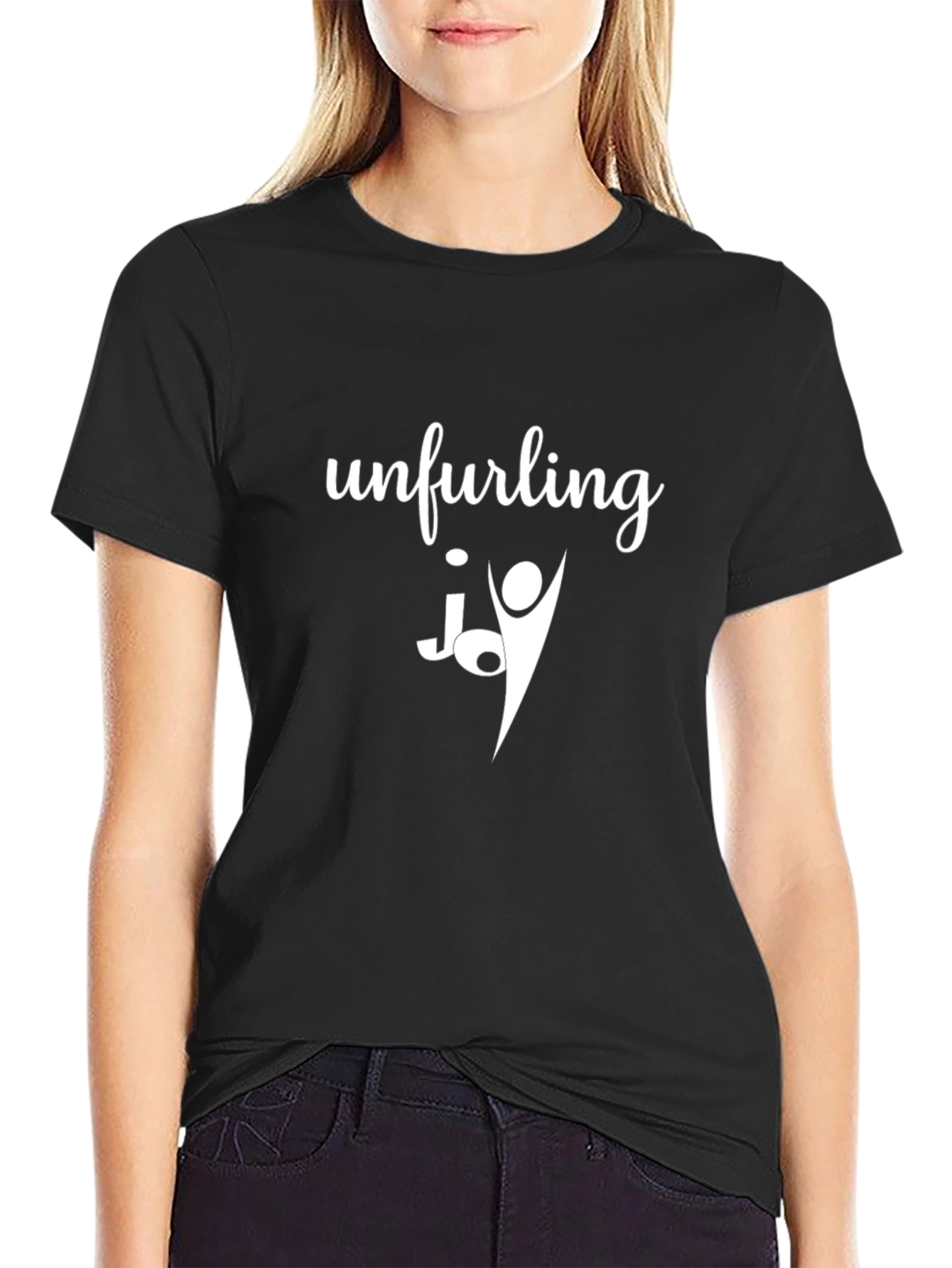 Unfurling Joy Graphic Tee - Modern Style