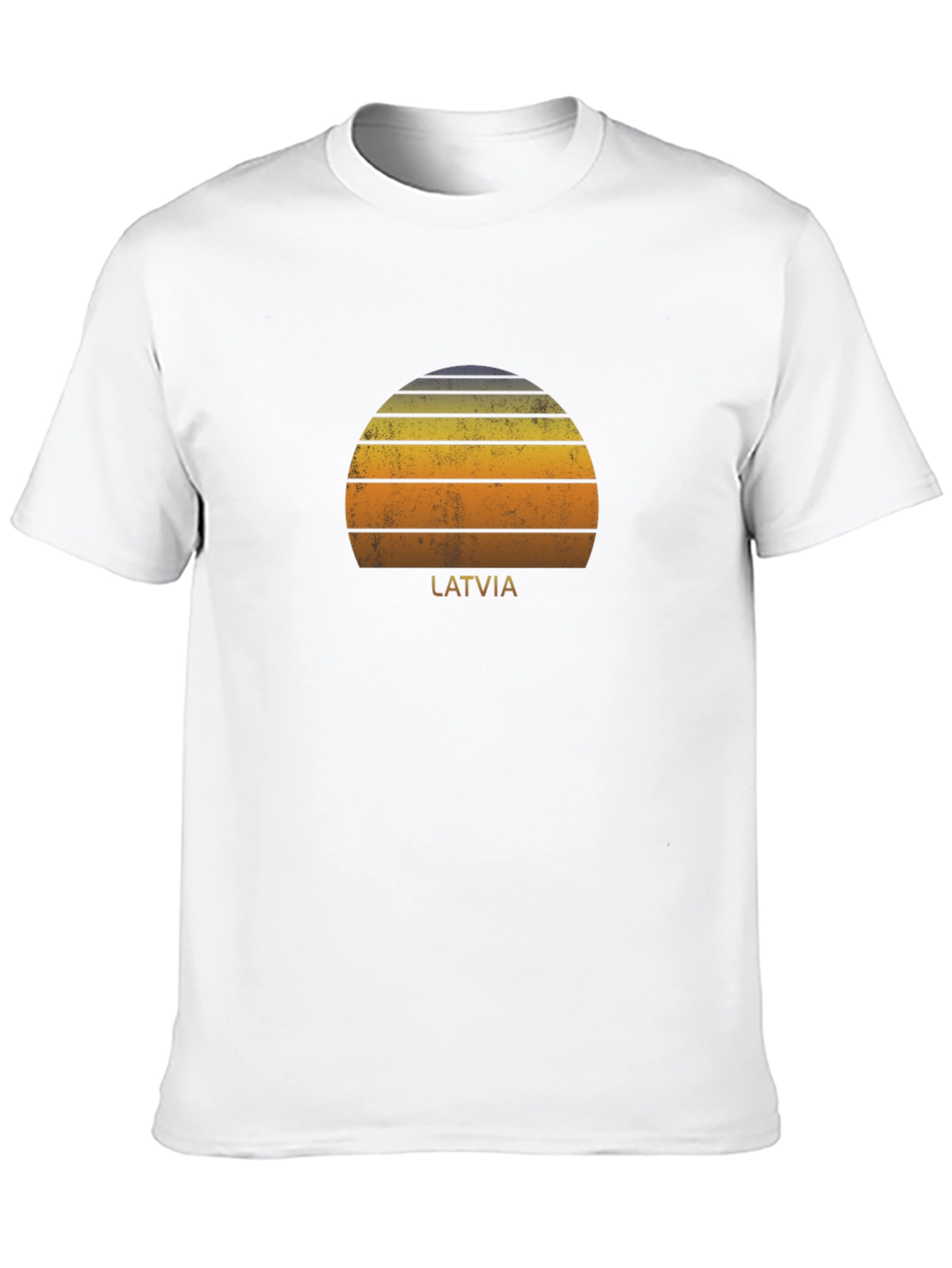 Latvia Sunset Graphic Tee - Retro Style