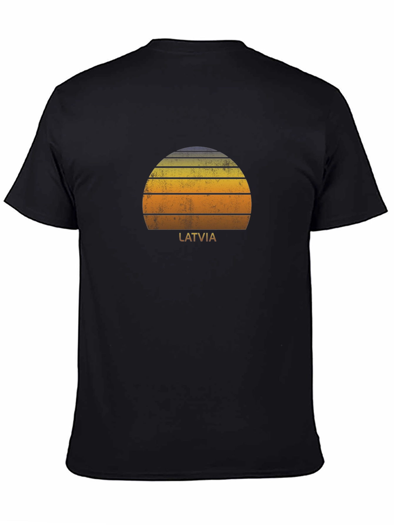 Latvia Sunset Graphic Tee - Retro Style