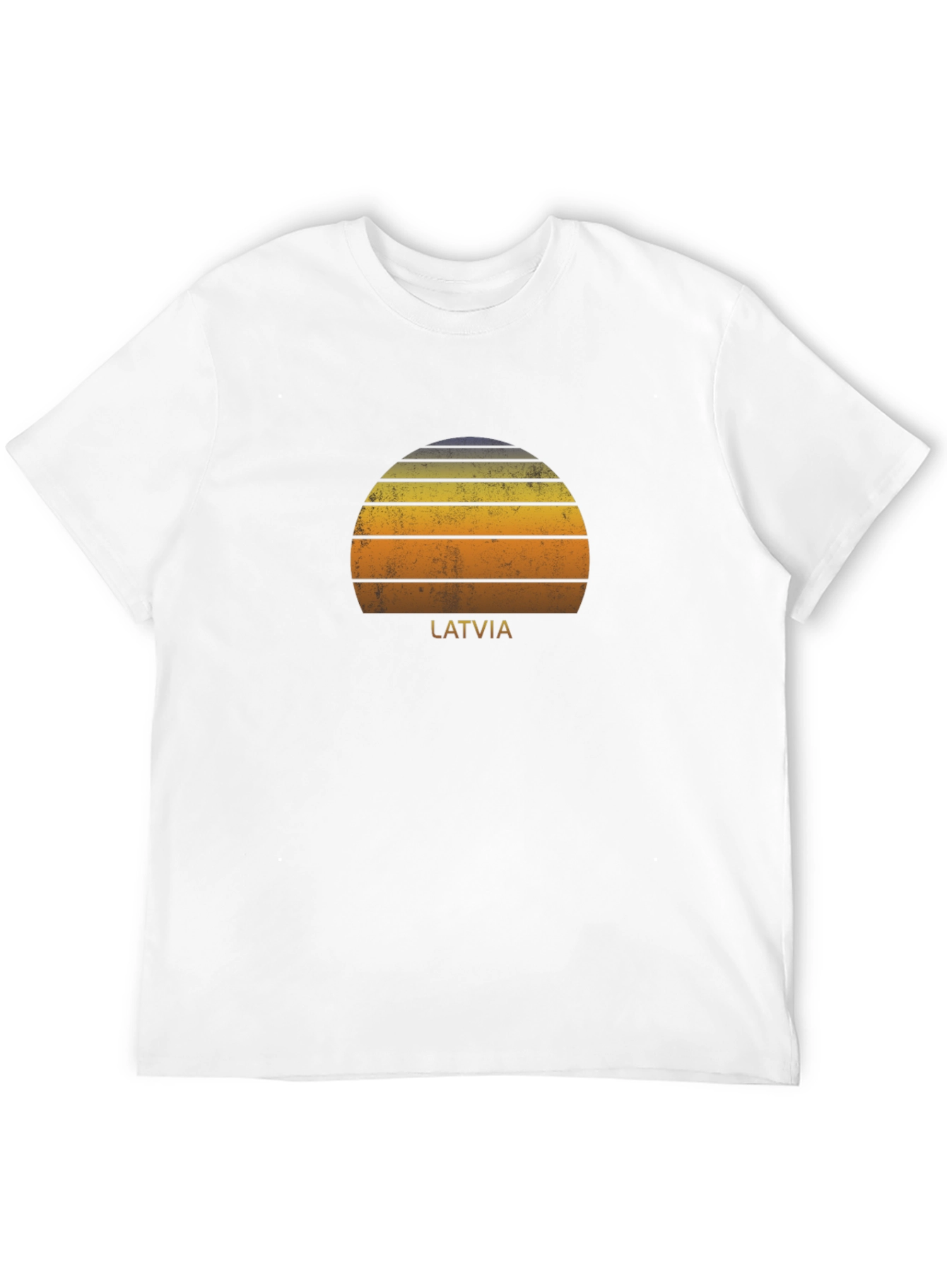 Latvia Sunset Graphic Tee - Retro Style