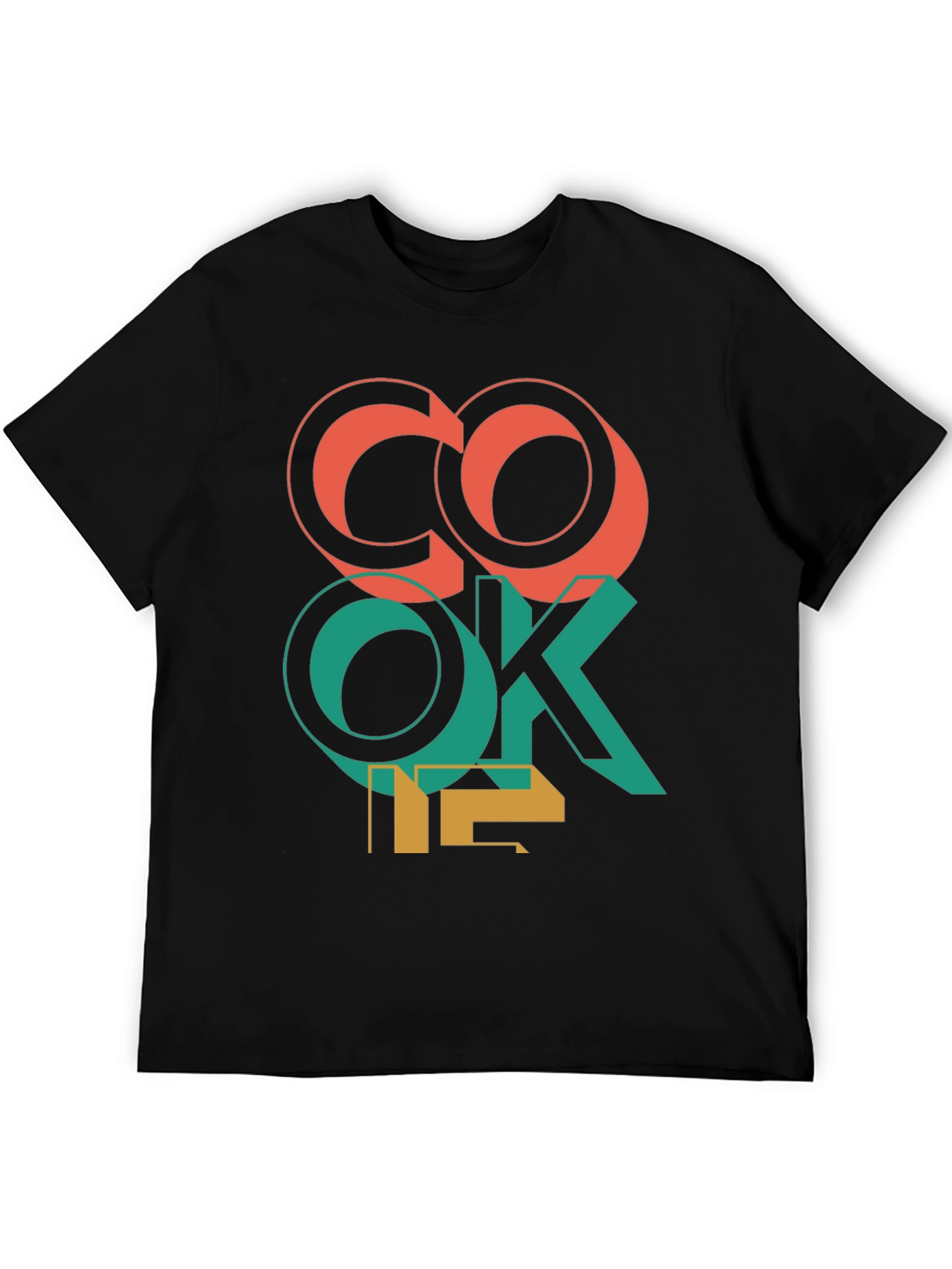 Cool Cook Me Graphic Print Black T-Shirt