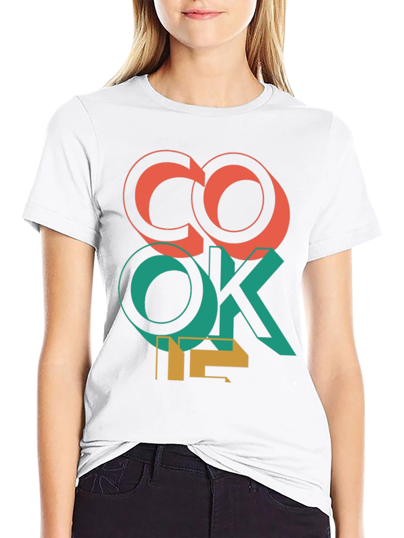 Cool Cook Me Graphic Print Black T-Shirt