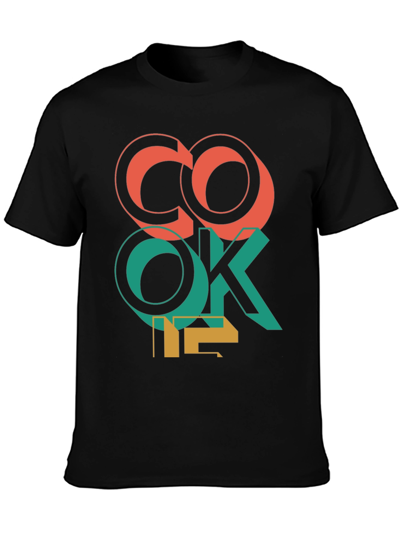 Cool Cook Me Graphic Print Black T-Shirt