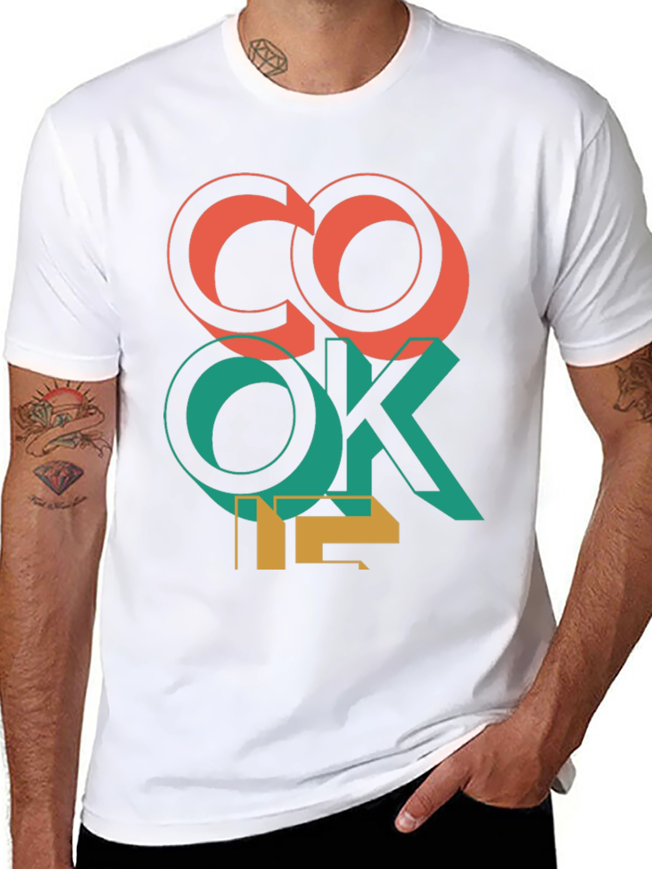 Cool Cook Me Graphic Print Black T-Shirt