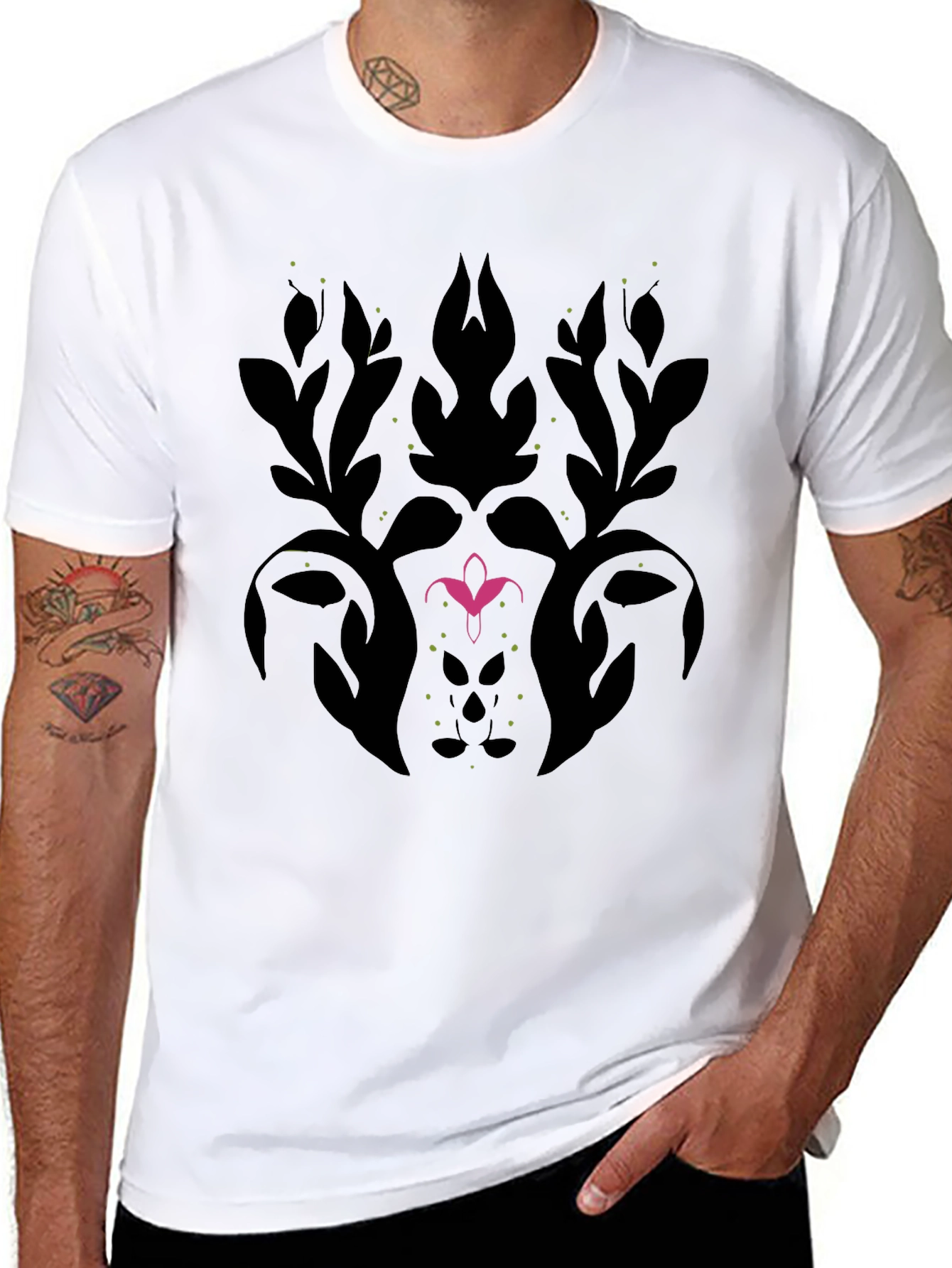Floral Damask Graphic Tee - Stylish & Unique