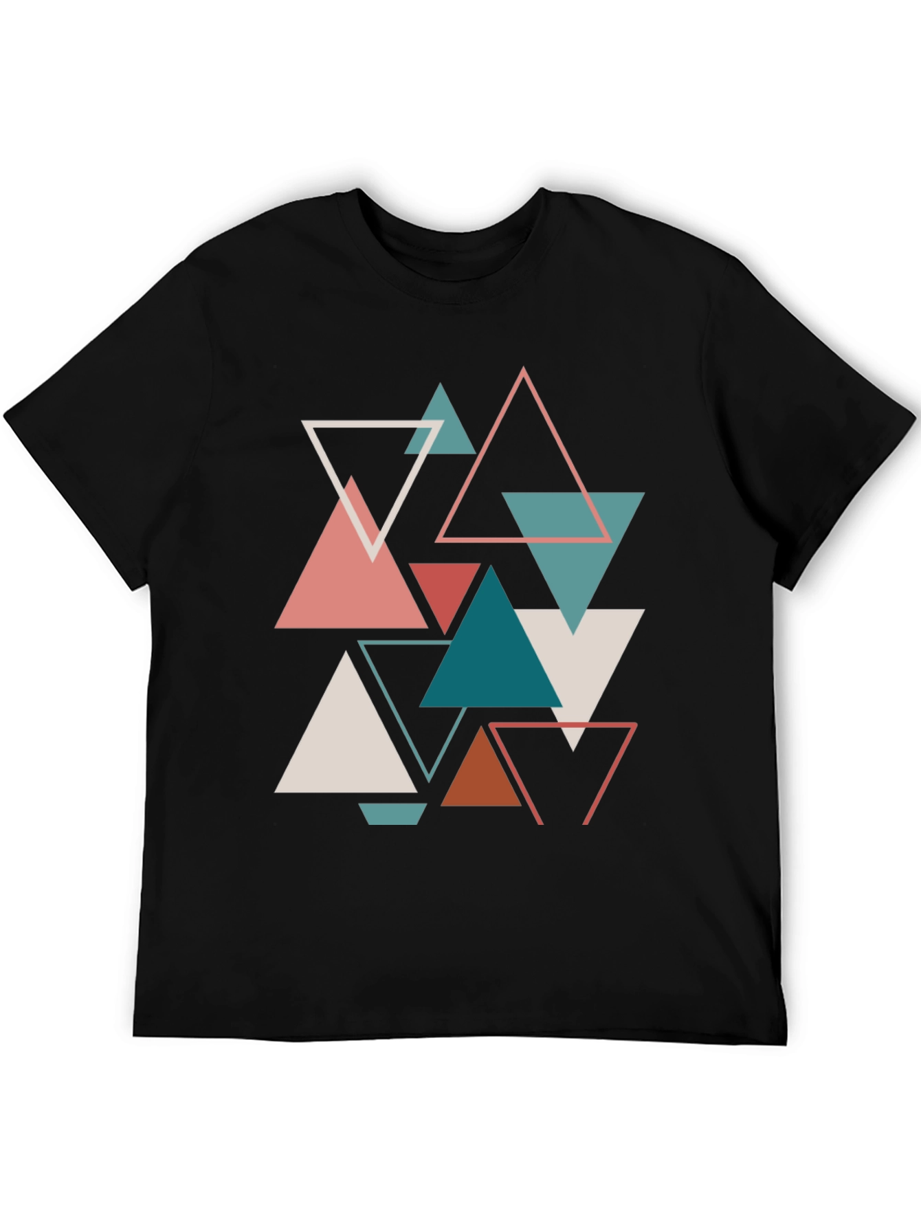 Abstract Geometric Triangle Pattern Graphic Tee