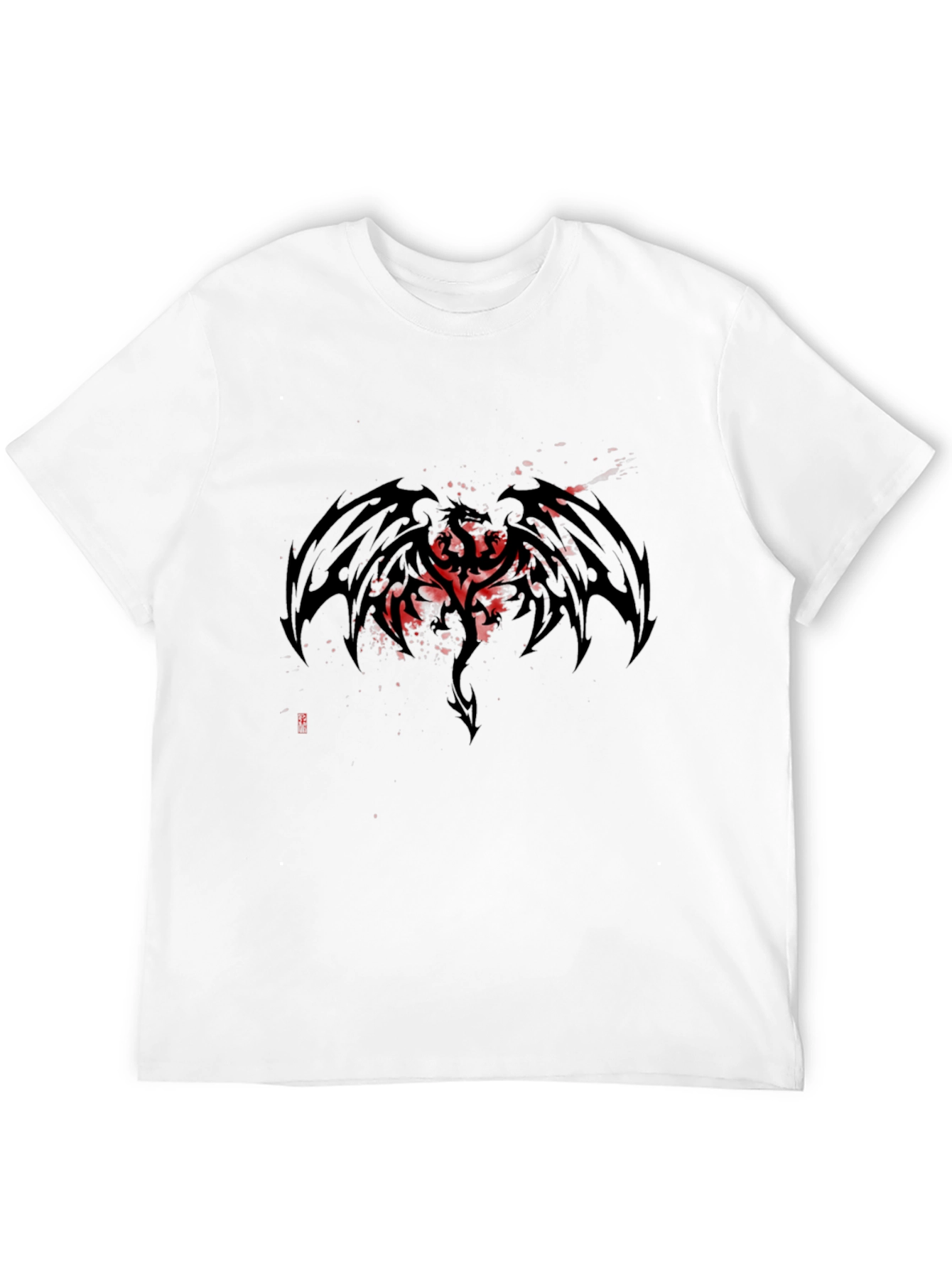 Mens Black Dragon Graphic Tee