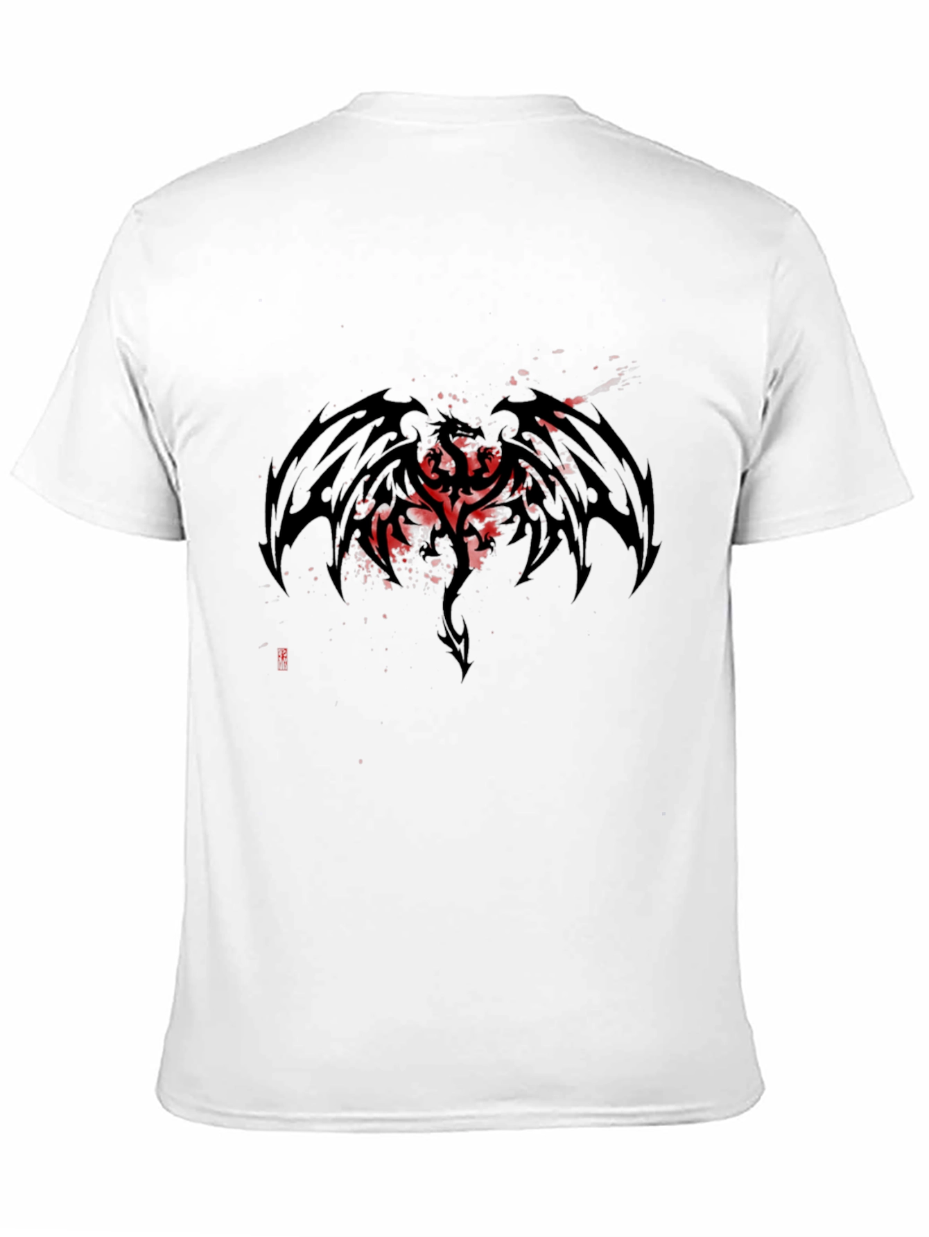 Mens Black Dragon Graphic Tee