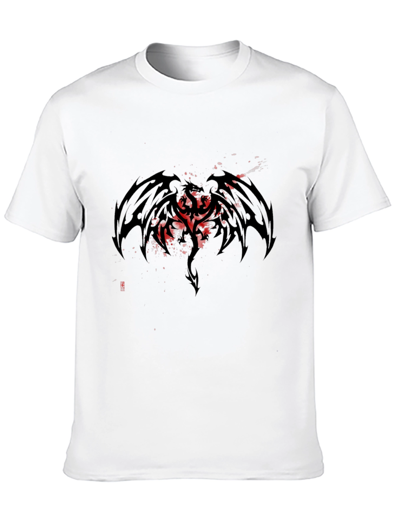 Mens Black Dragon Graphic Tee