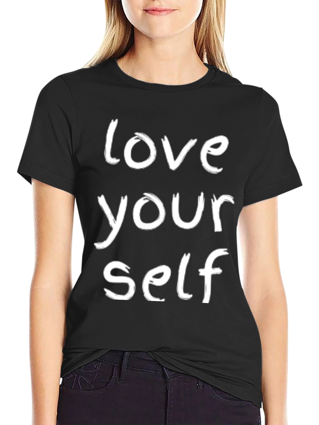 Love Yourself Graphic T-Shirt - Black