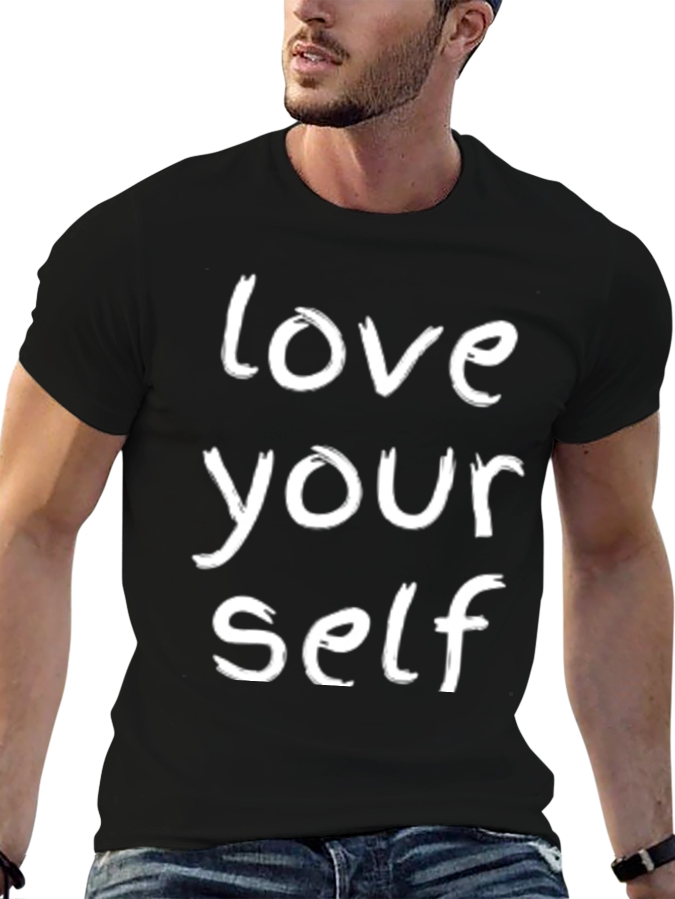 Love Yourself Graphic T-Shirt - Black