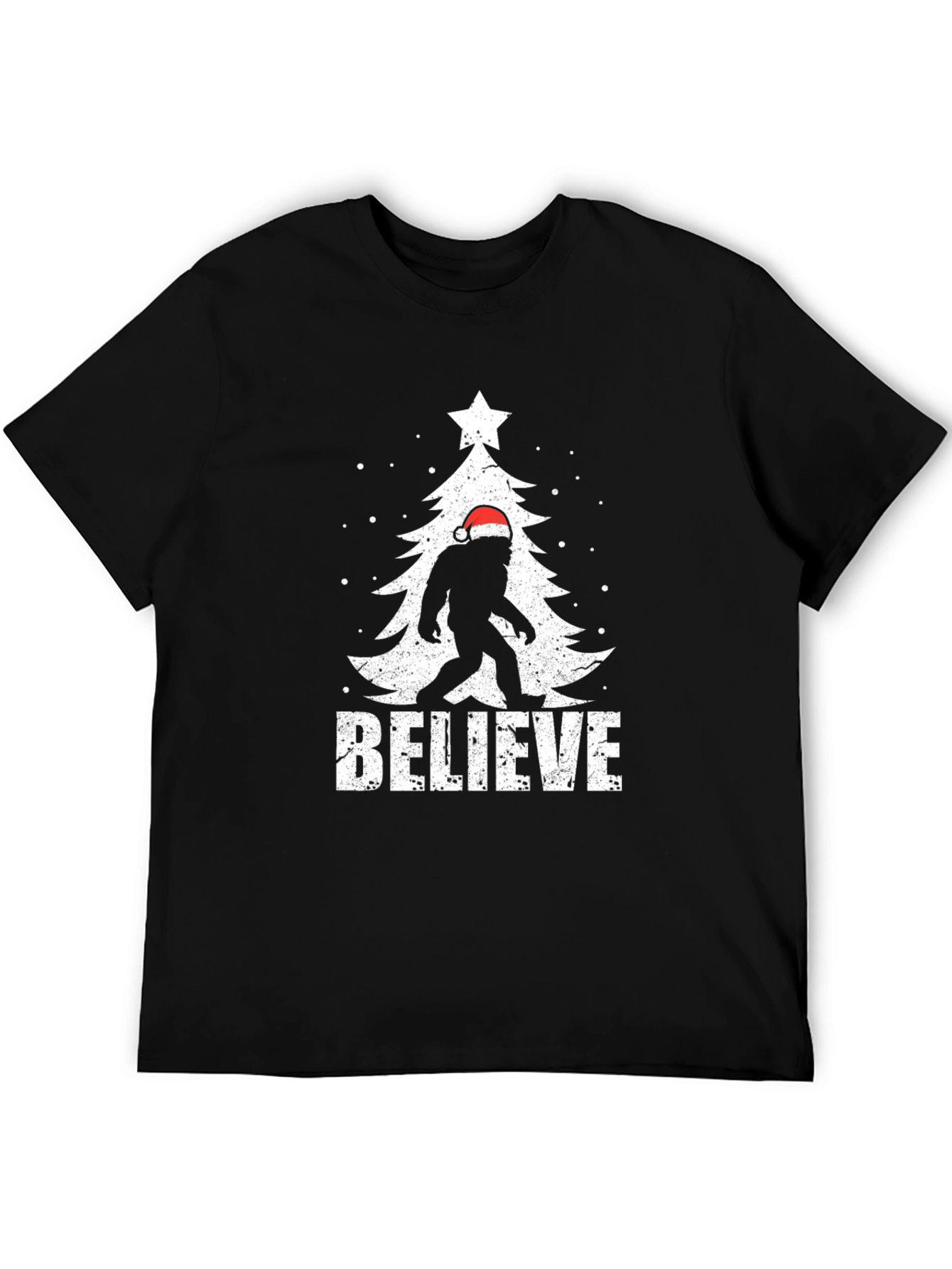 Believe Bigfoot Christmas T-Shirt