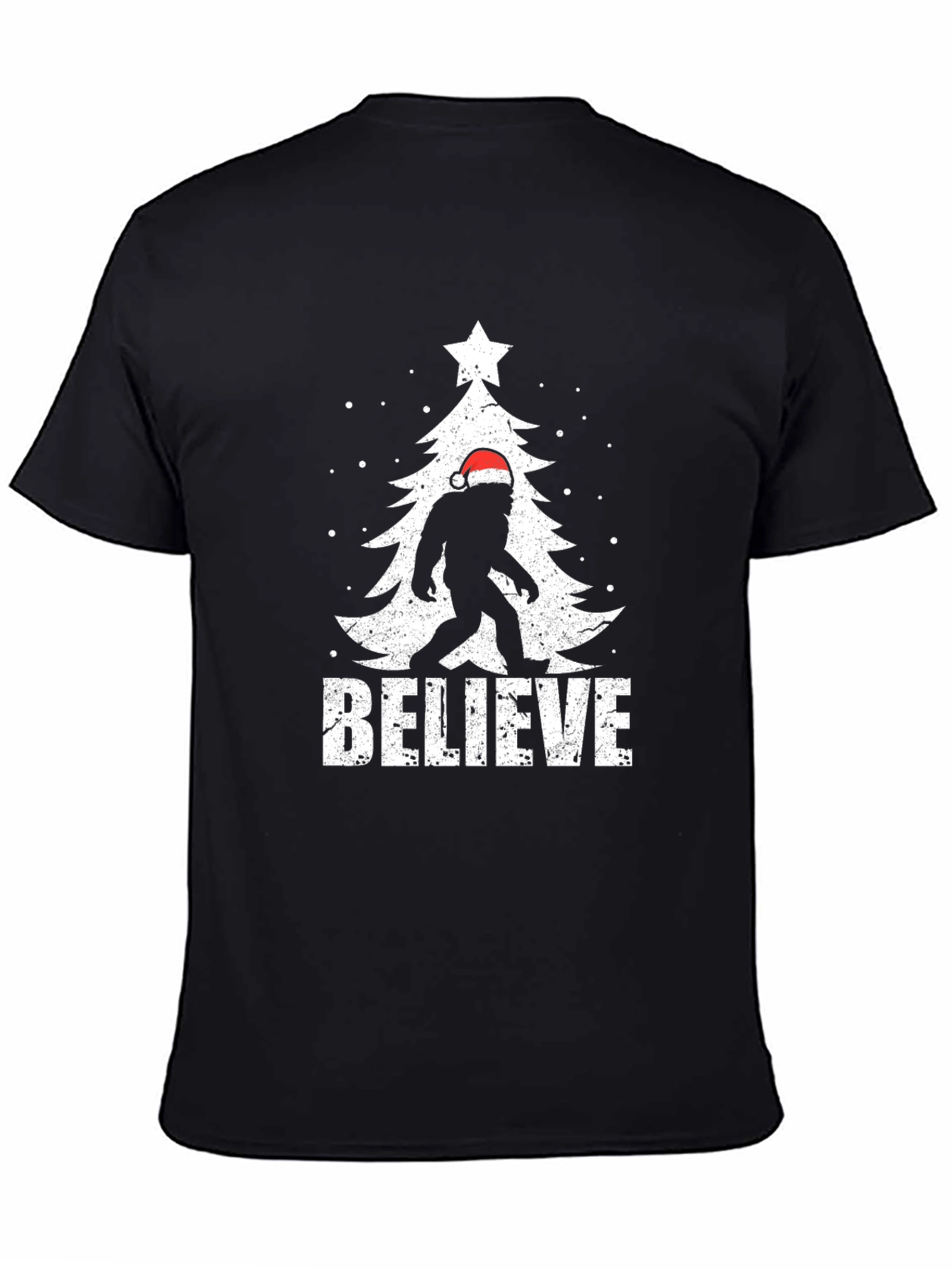Believe Bigfoot Christmas T-Shirt