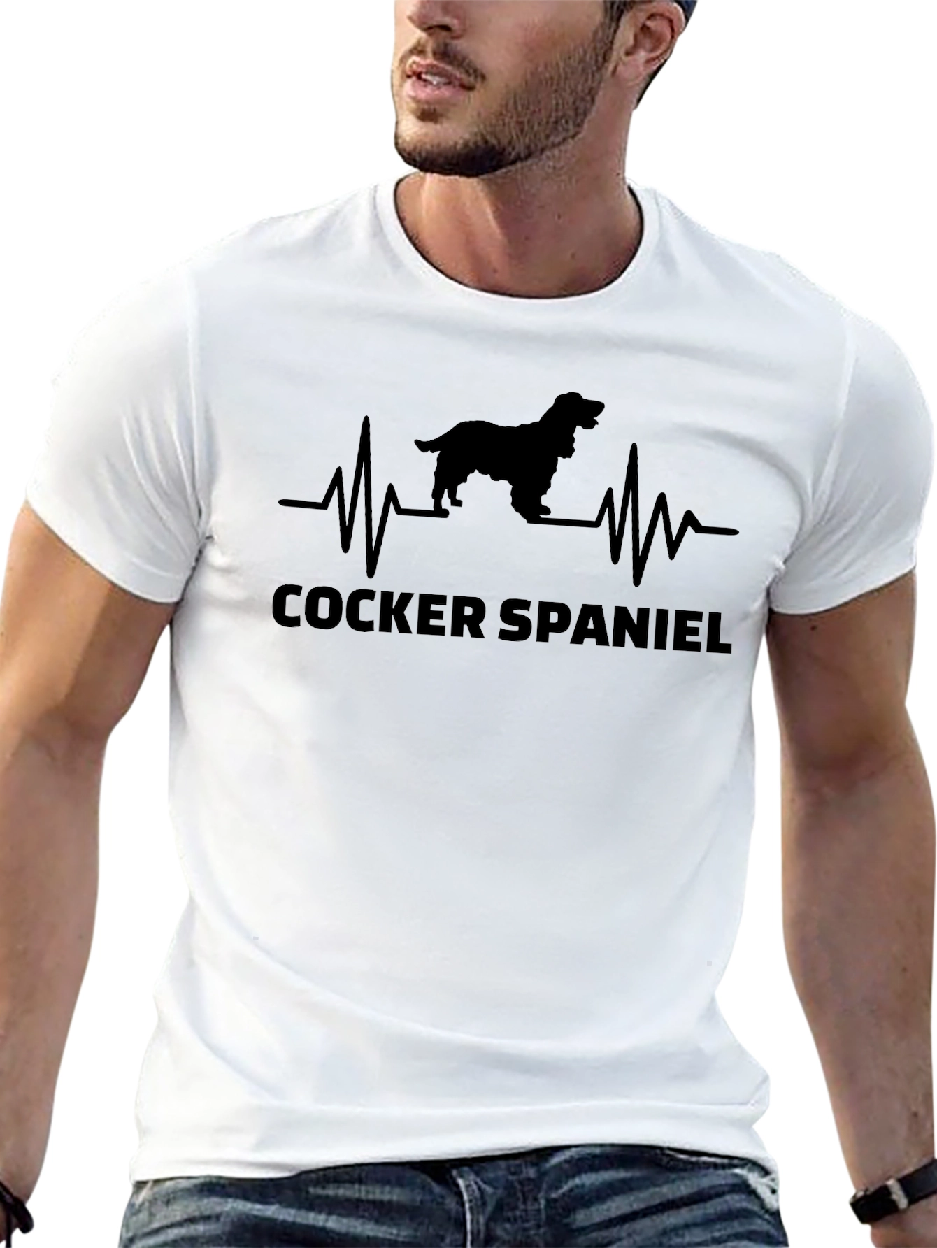 Cocker Spaniel Heartbeat T-Shirt - Dog Lover Tee