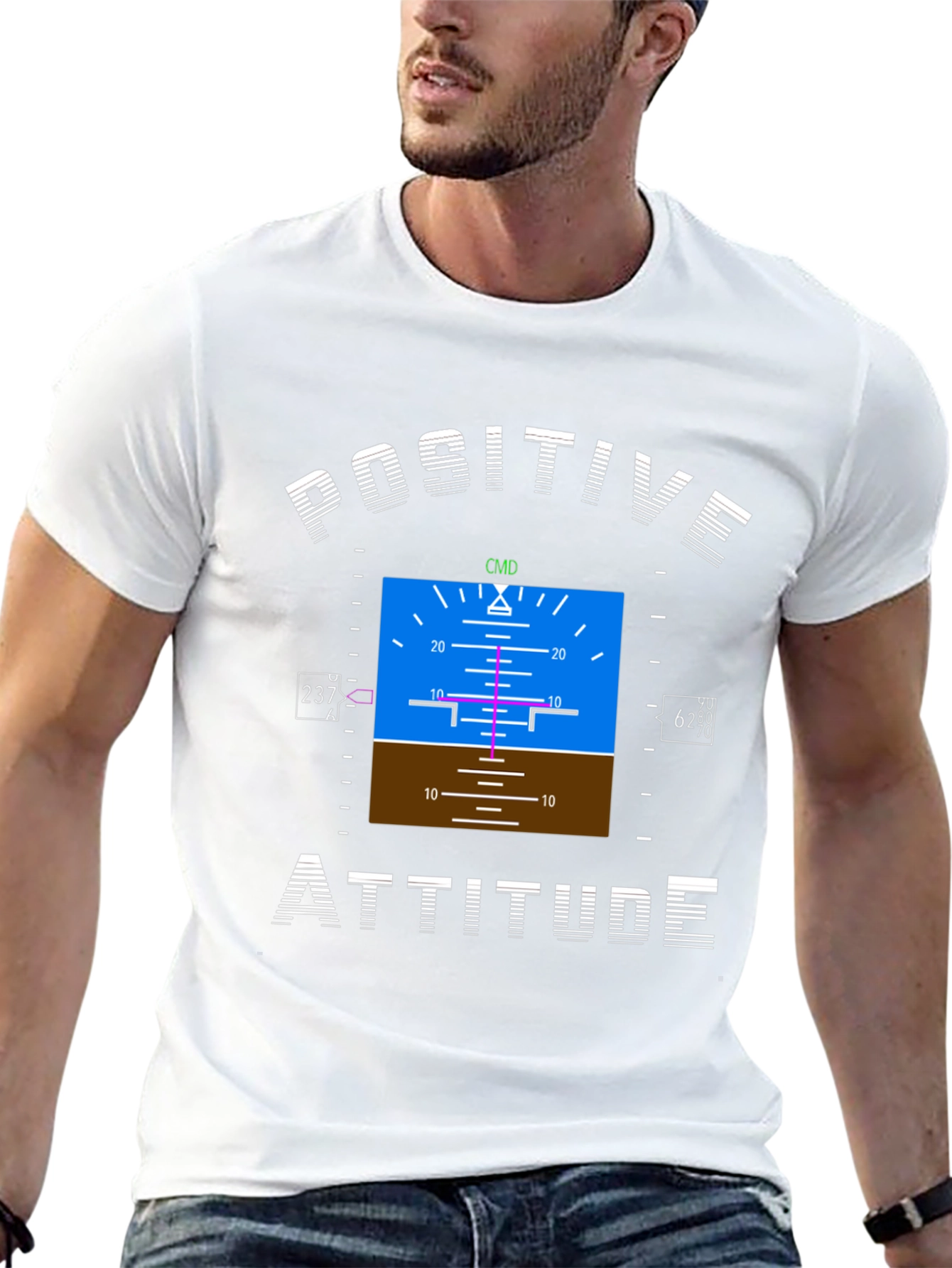Positive Attitude Flight Instrument T-Shirt