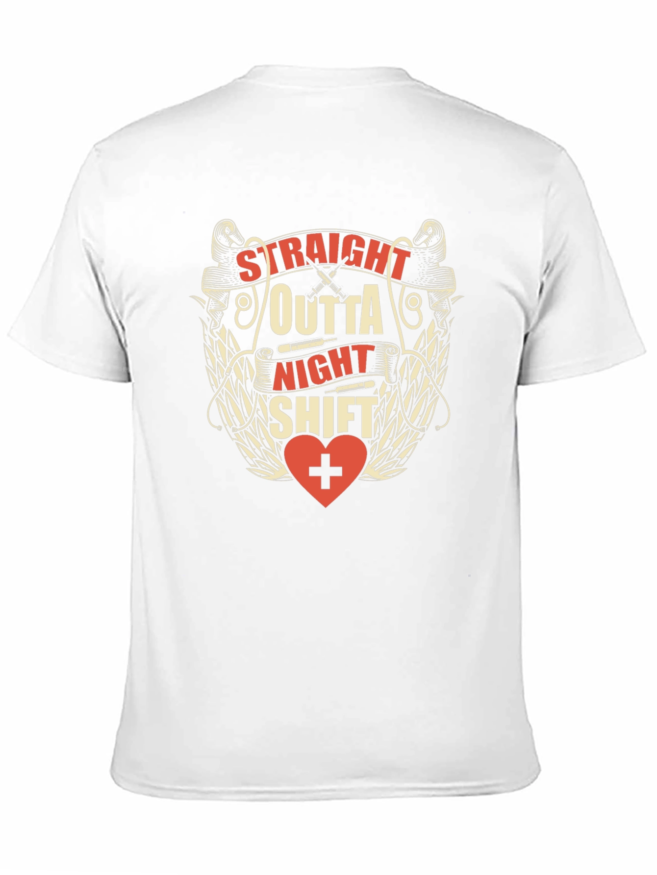 Straight Outta Night Shift Black Graphic T-Shirt