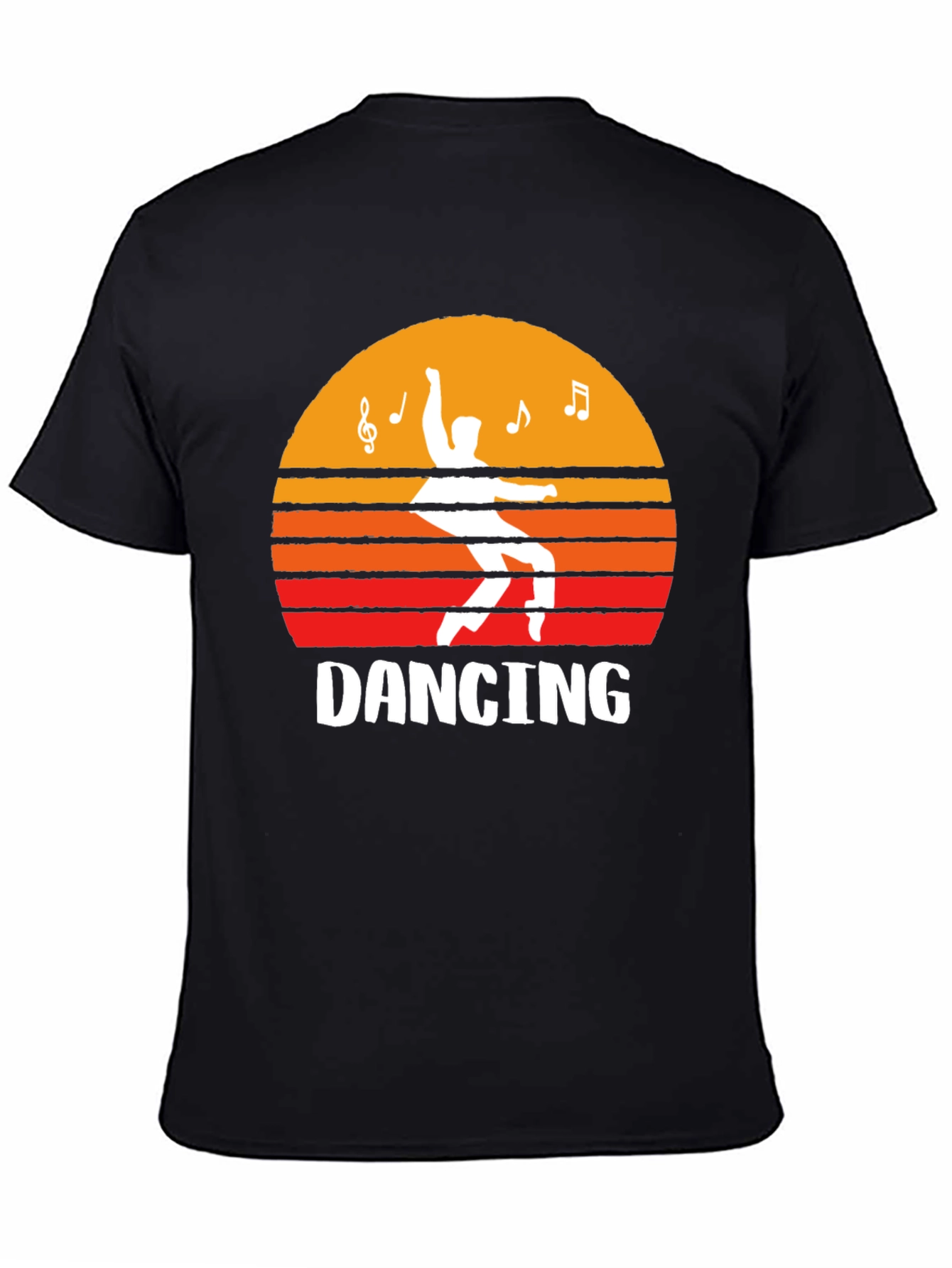 Dancing Sunset Graphic Tee - Black