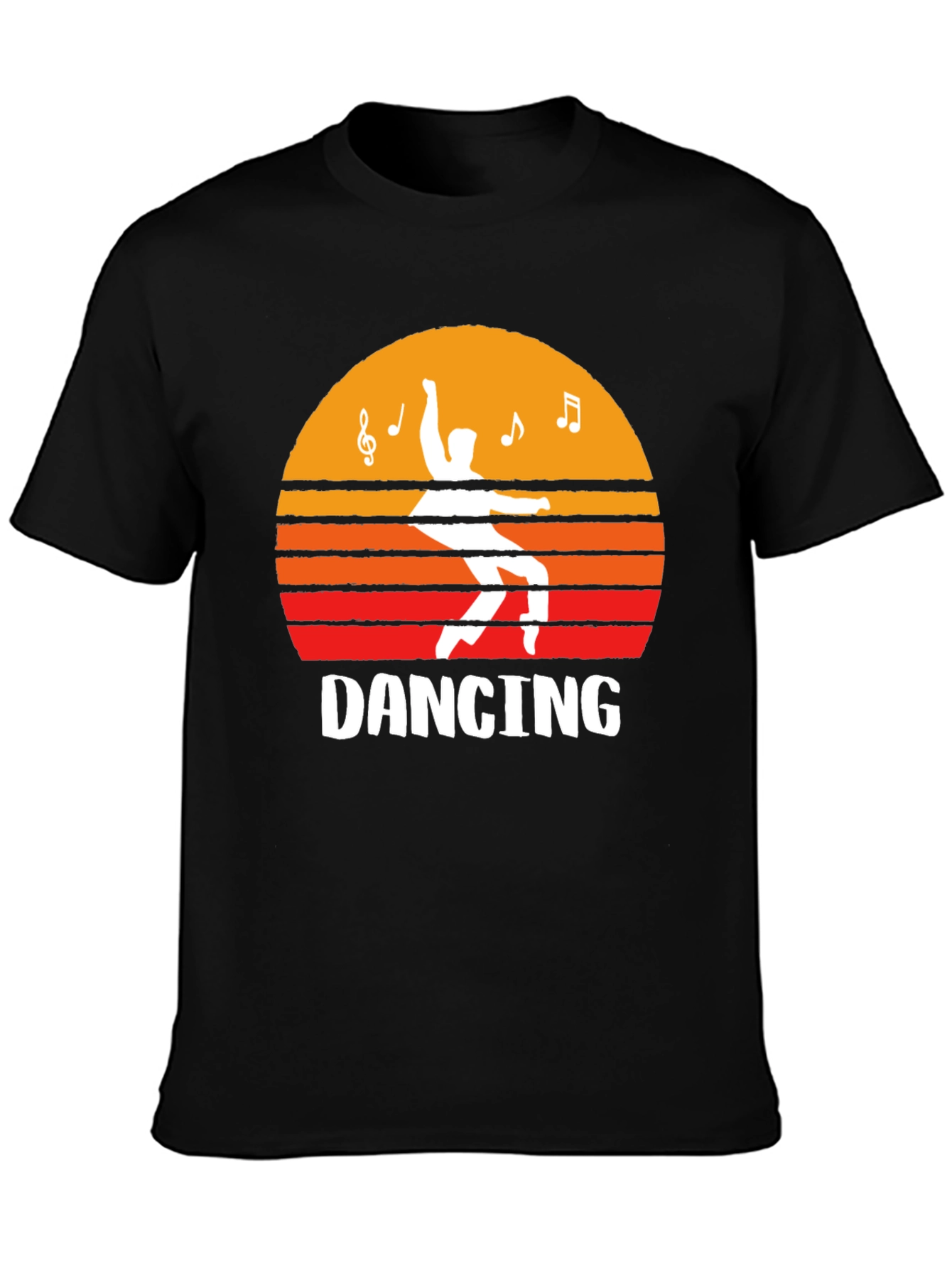Dancing Sunset Graphic Tee - Black