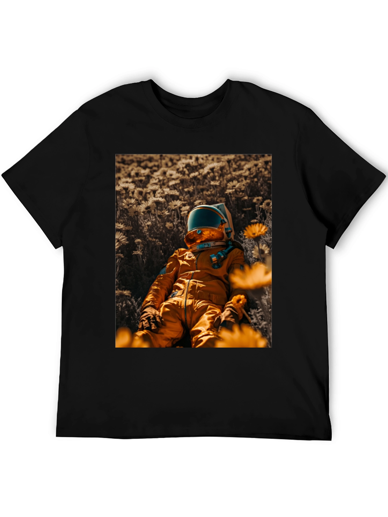 Astronaut in Flowers T-Shirt - Unique Graphic Tee
