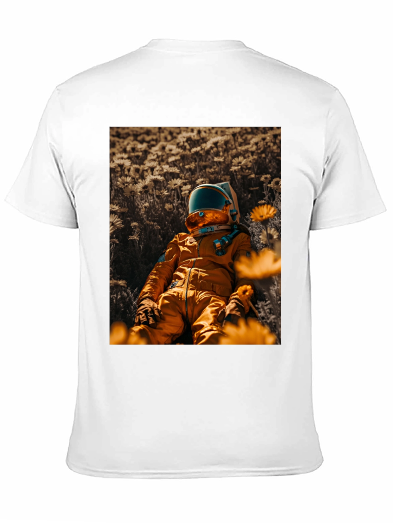 Astronaut in Flowers T-Shirt - Unique Graphic Tee