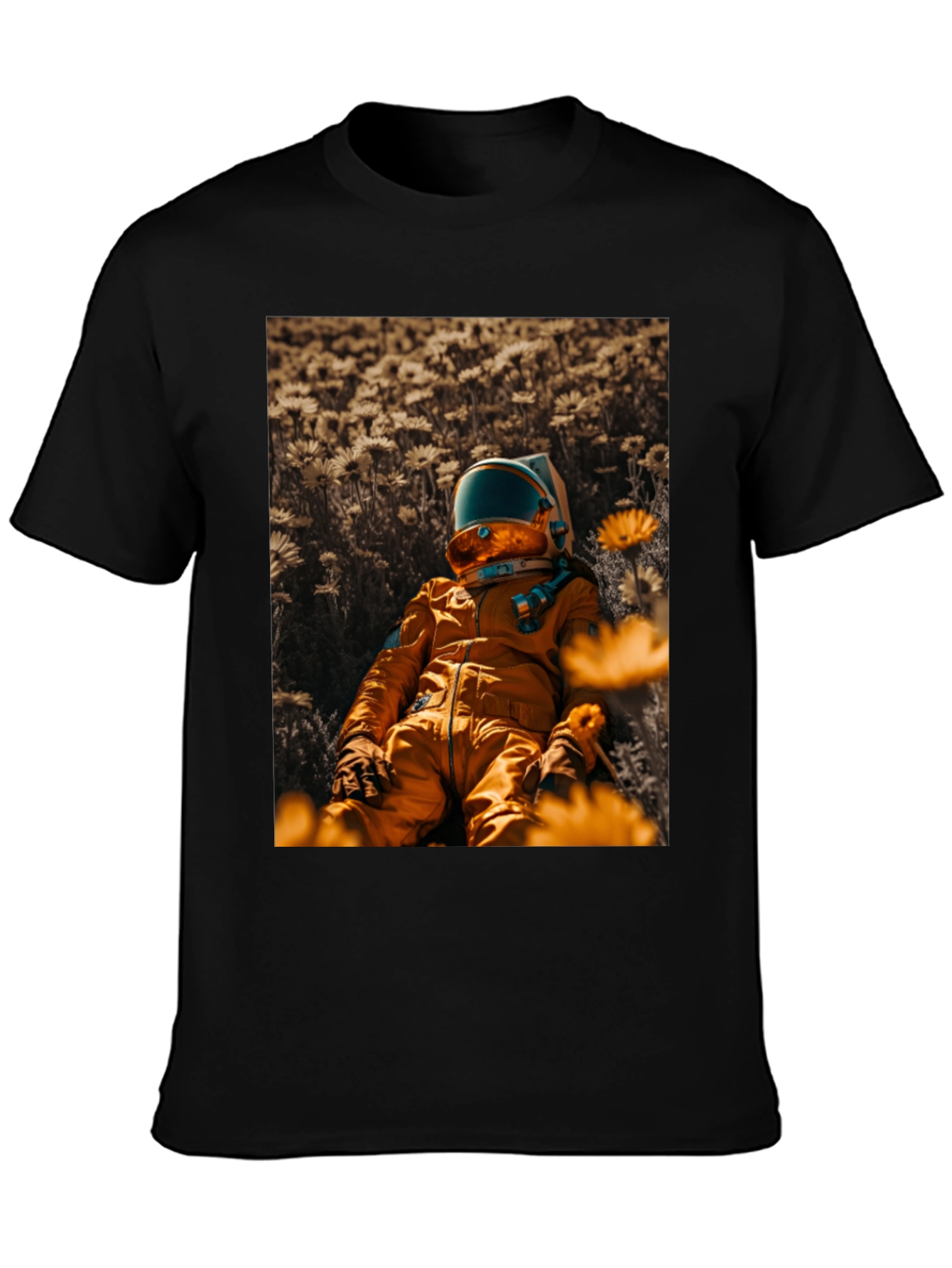 Astronaut in Flowers T-Shirt - Unique Graphic Tee