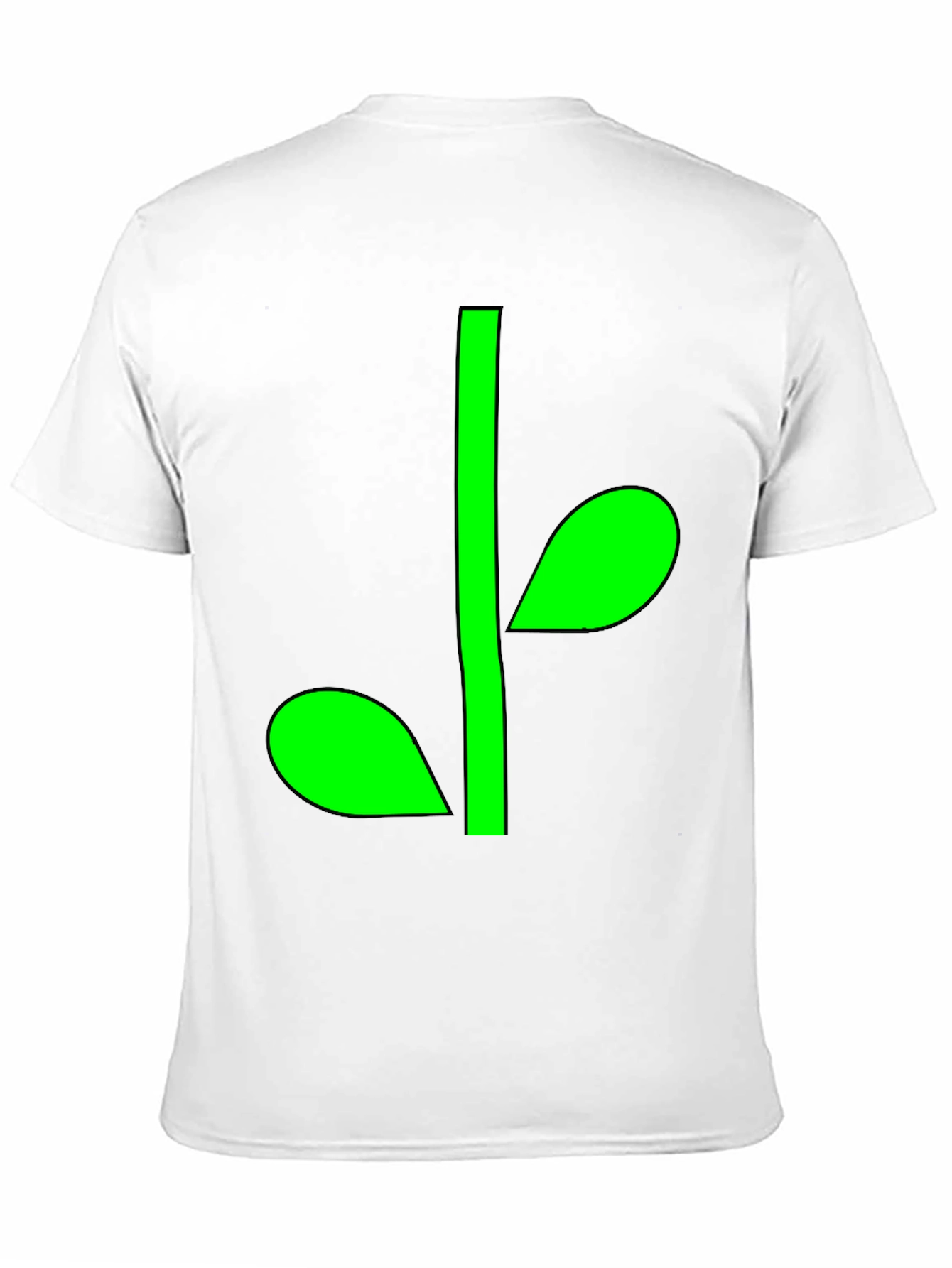 Green Sprout Graphic Black T-Shirt