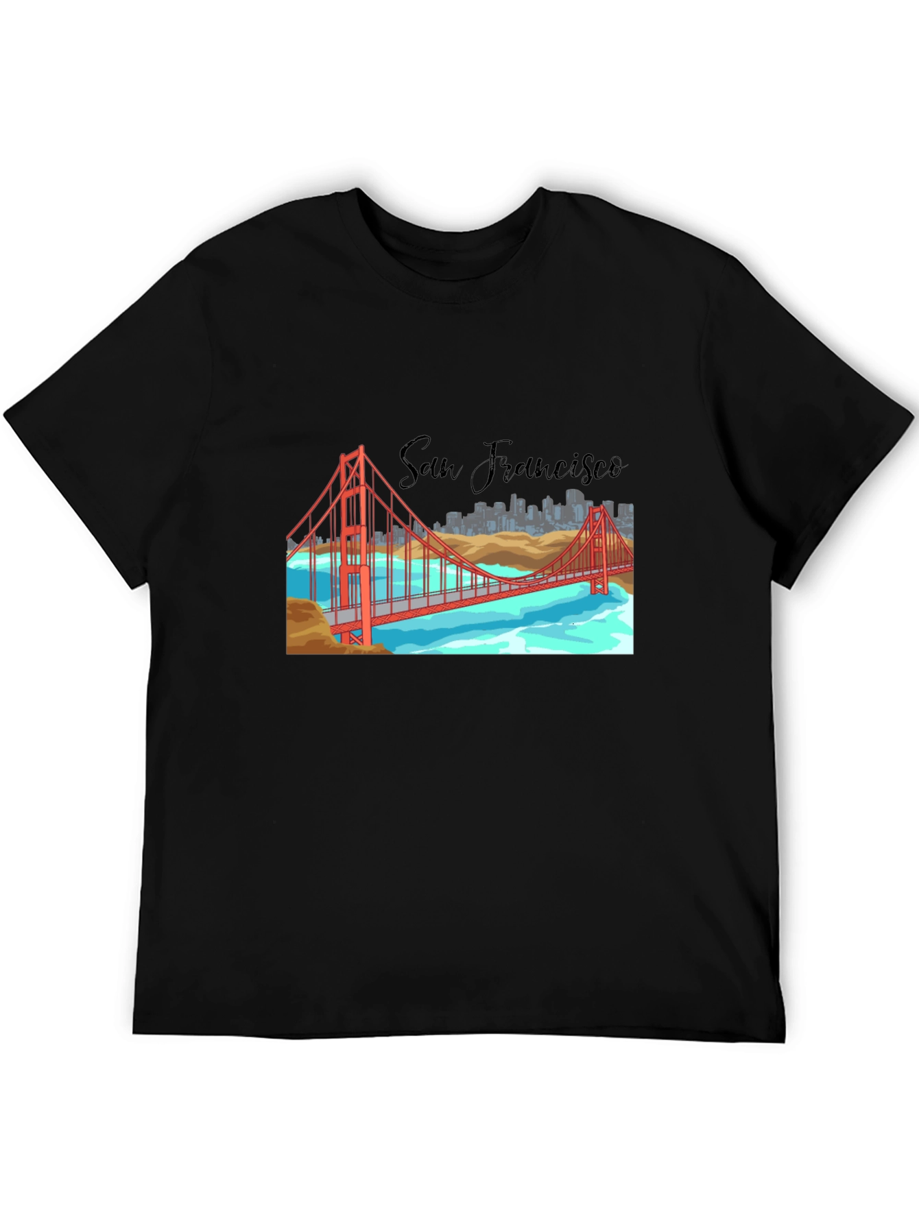 San Francisco Bridge Graphic Tee - Classic Black