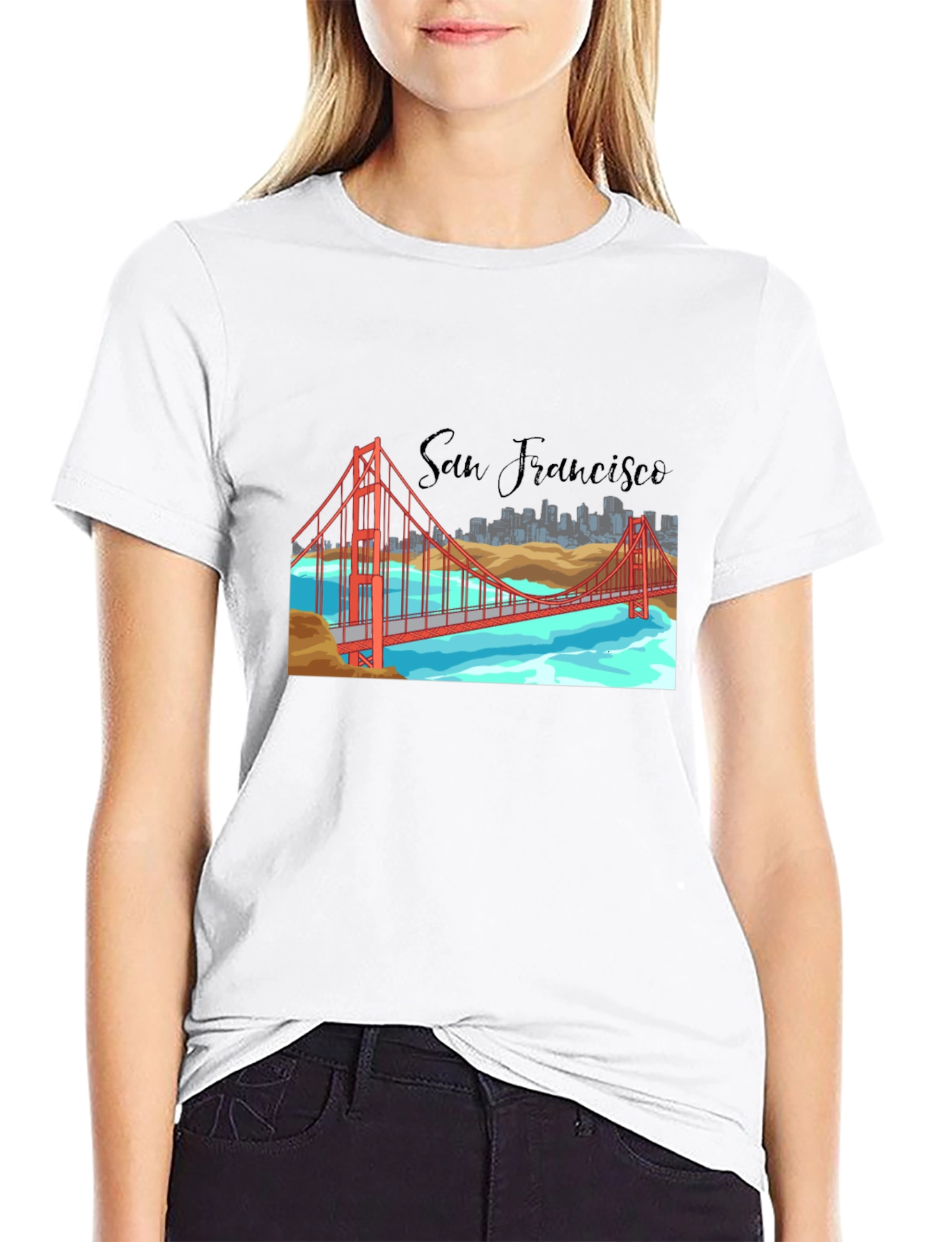 San Francisco Bridge Graphic Tee - Classic Black