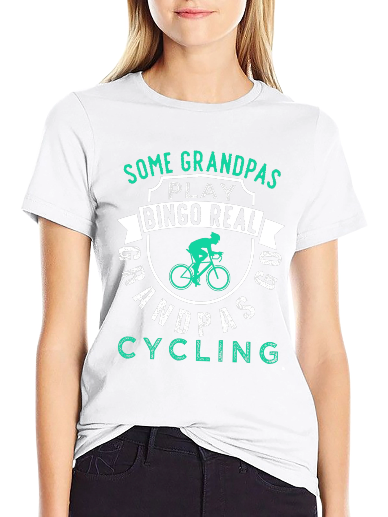 Grandpa Cycling Graphic Tee - Funny Grandfather Shirt