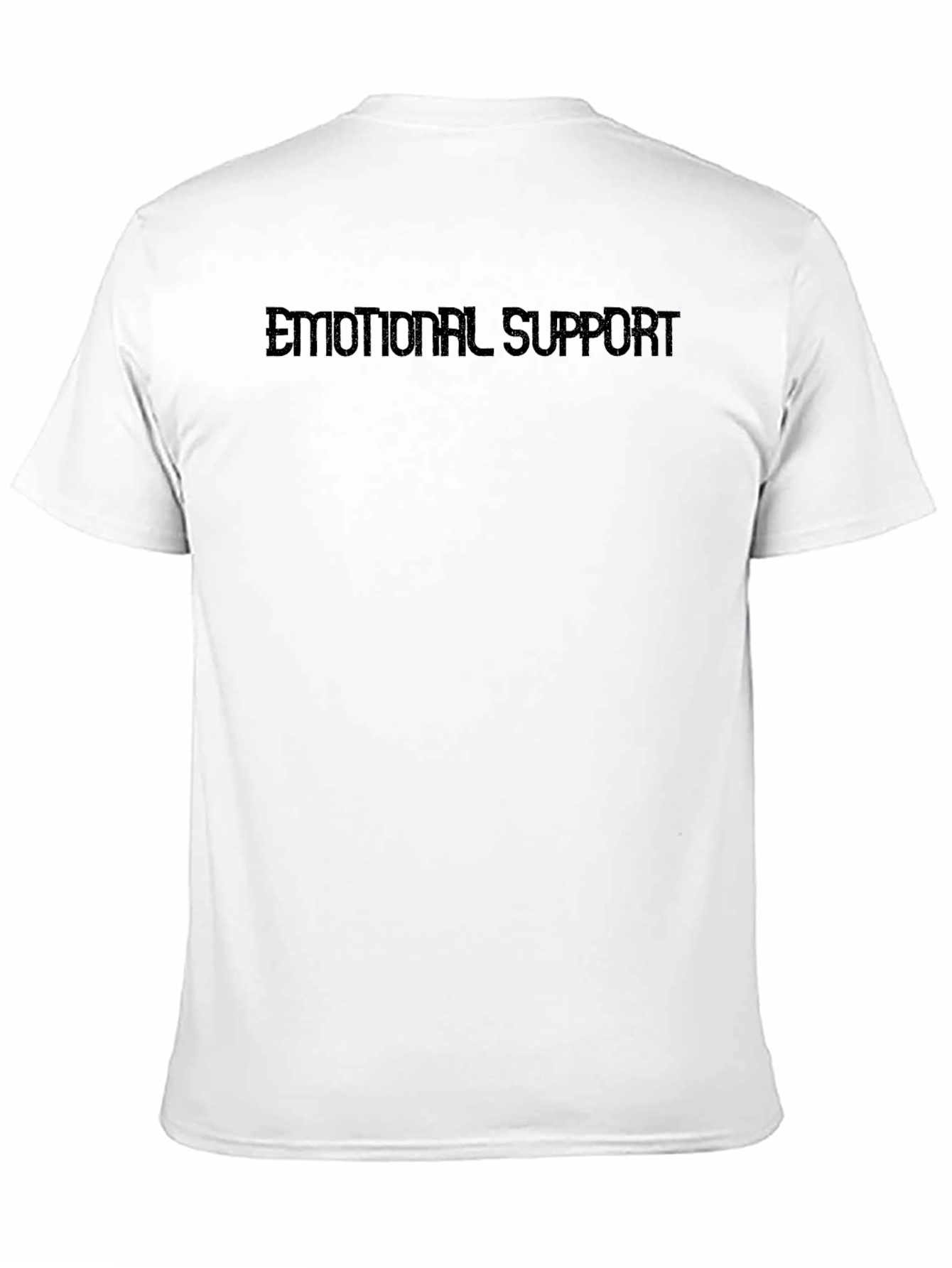 Emotional Support Crew Neck T-Shirt - Classic Black