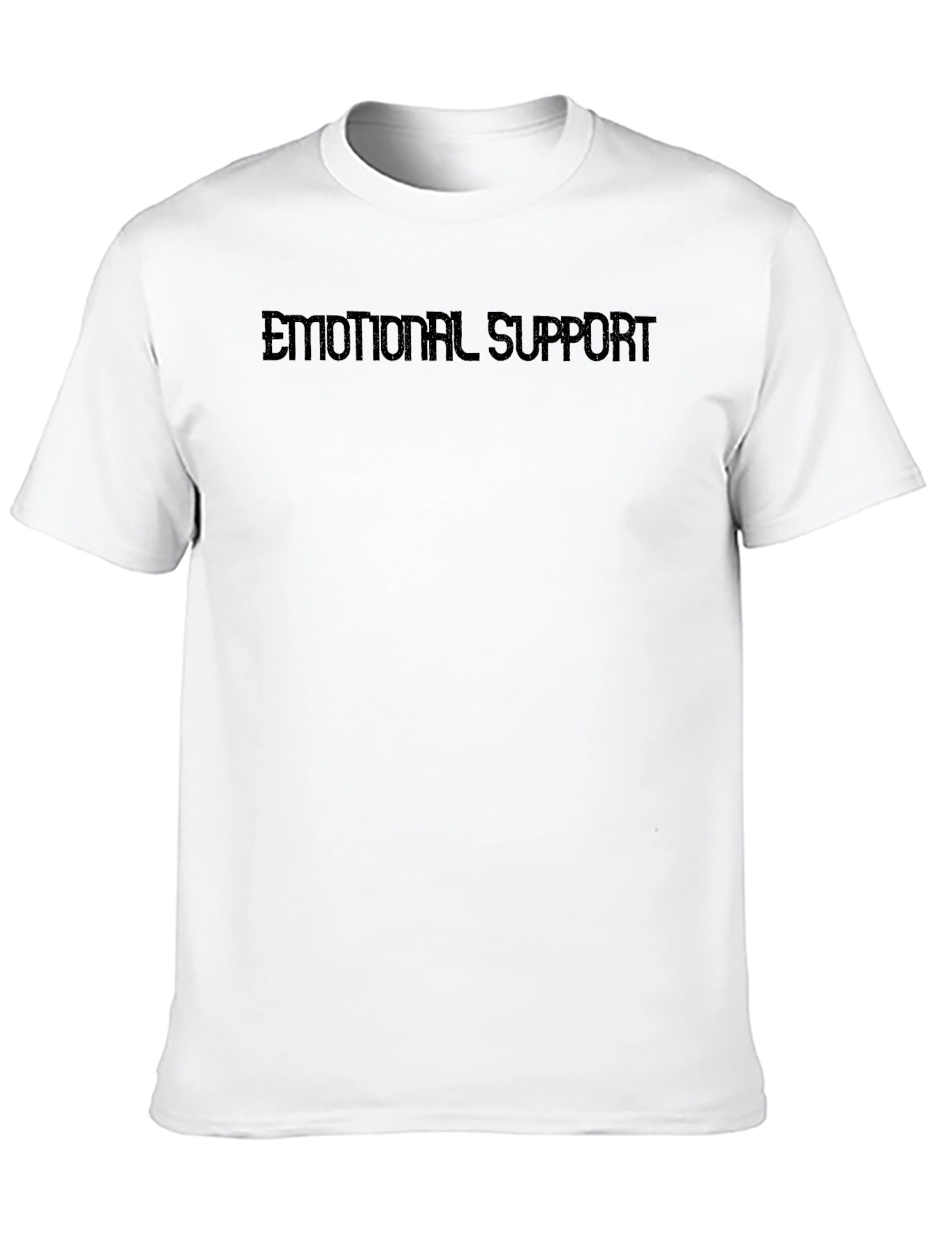 Emotional Support Crew Neck T-Shirt - Classic Black