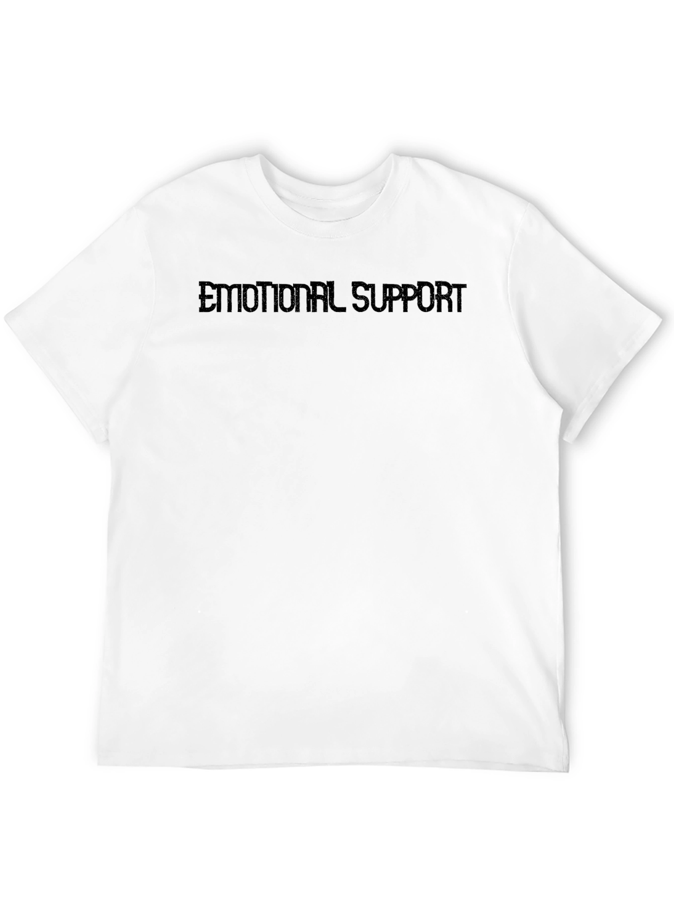 Emotional Support Crew Neck T-Shirt - Classic Black