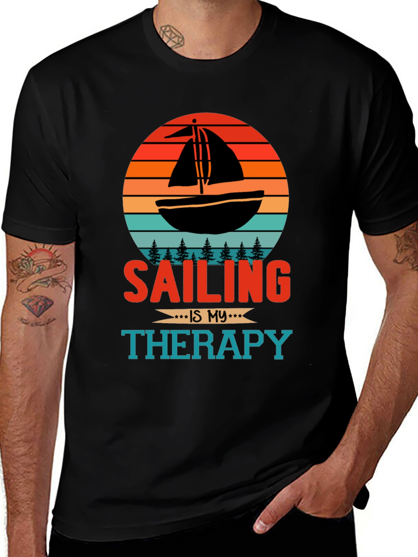 Sailing Therapy T-Shirt - Nautical Design