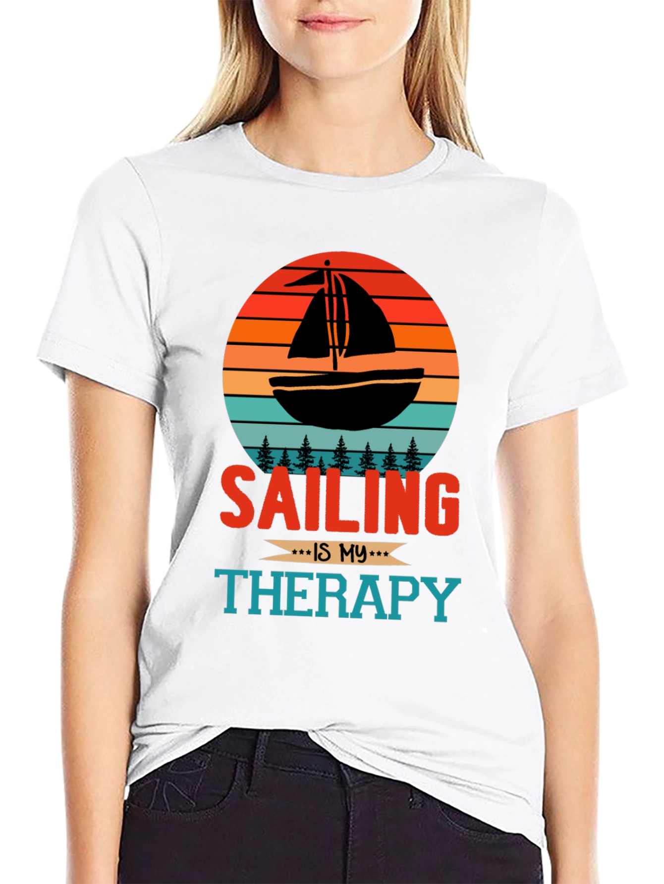 Sailing Therapy T-Shirt - Nautical Design