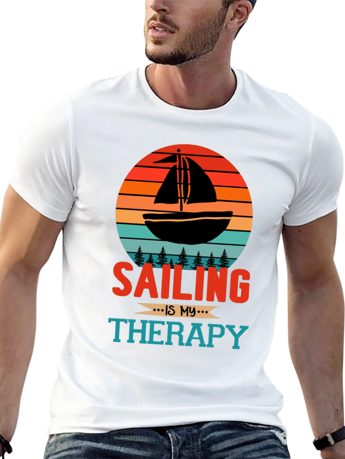 Sailing Therapy T-Shirt - Nautical Design