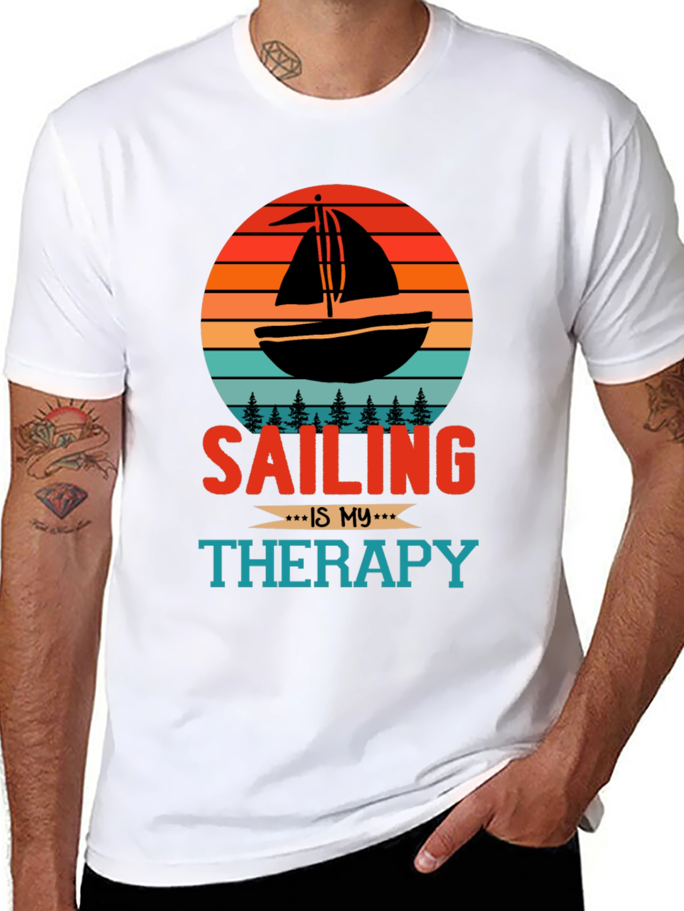 Sailing Therapy T-Shirt - Nautical Design